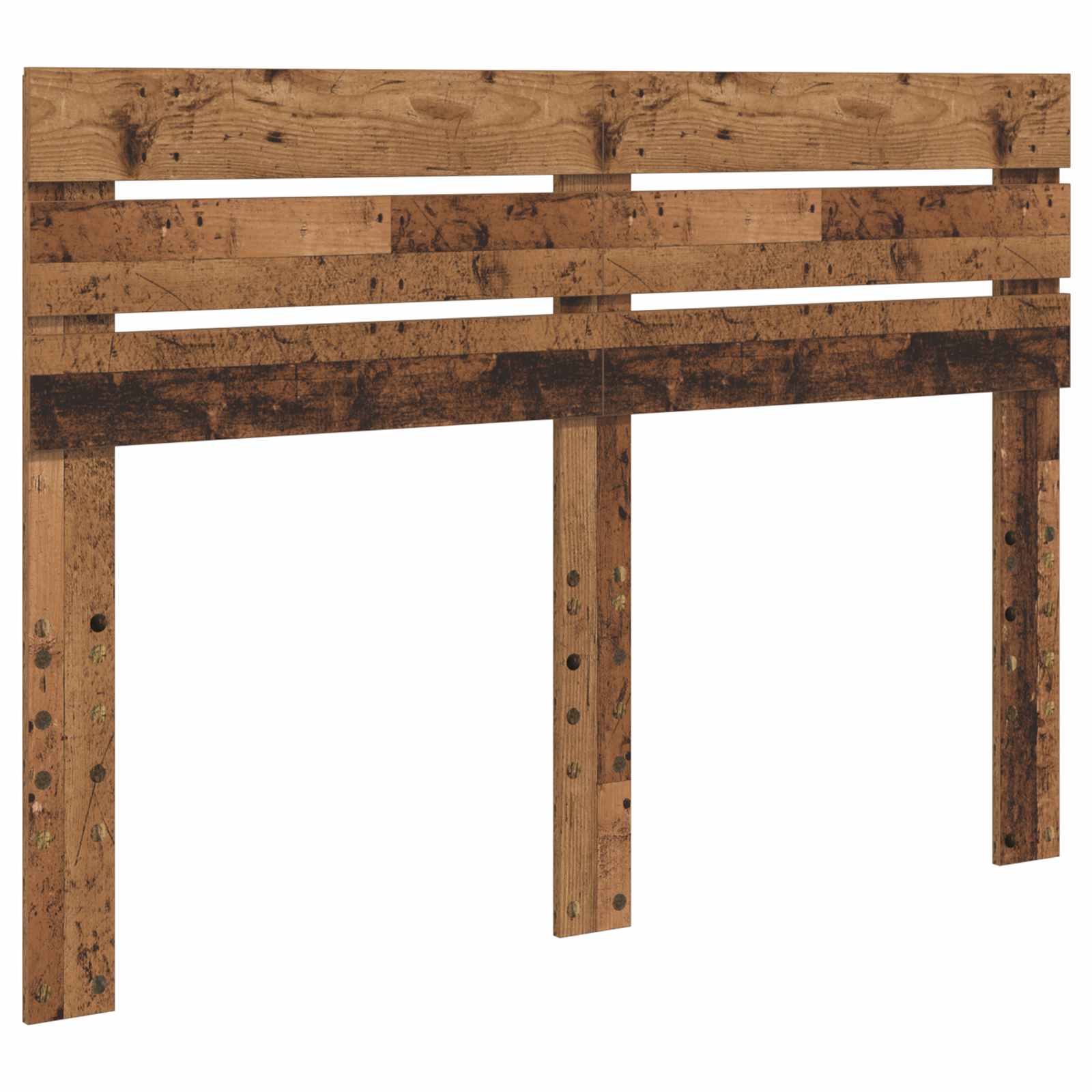 Bedframe met hoofdeinde Oudhout 150 x 200 cm Massief grenenhout is nu te koop bij PeponiXL, paradijselijk wonen!