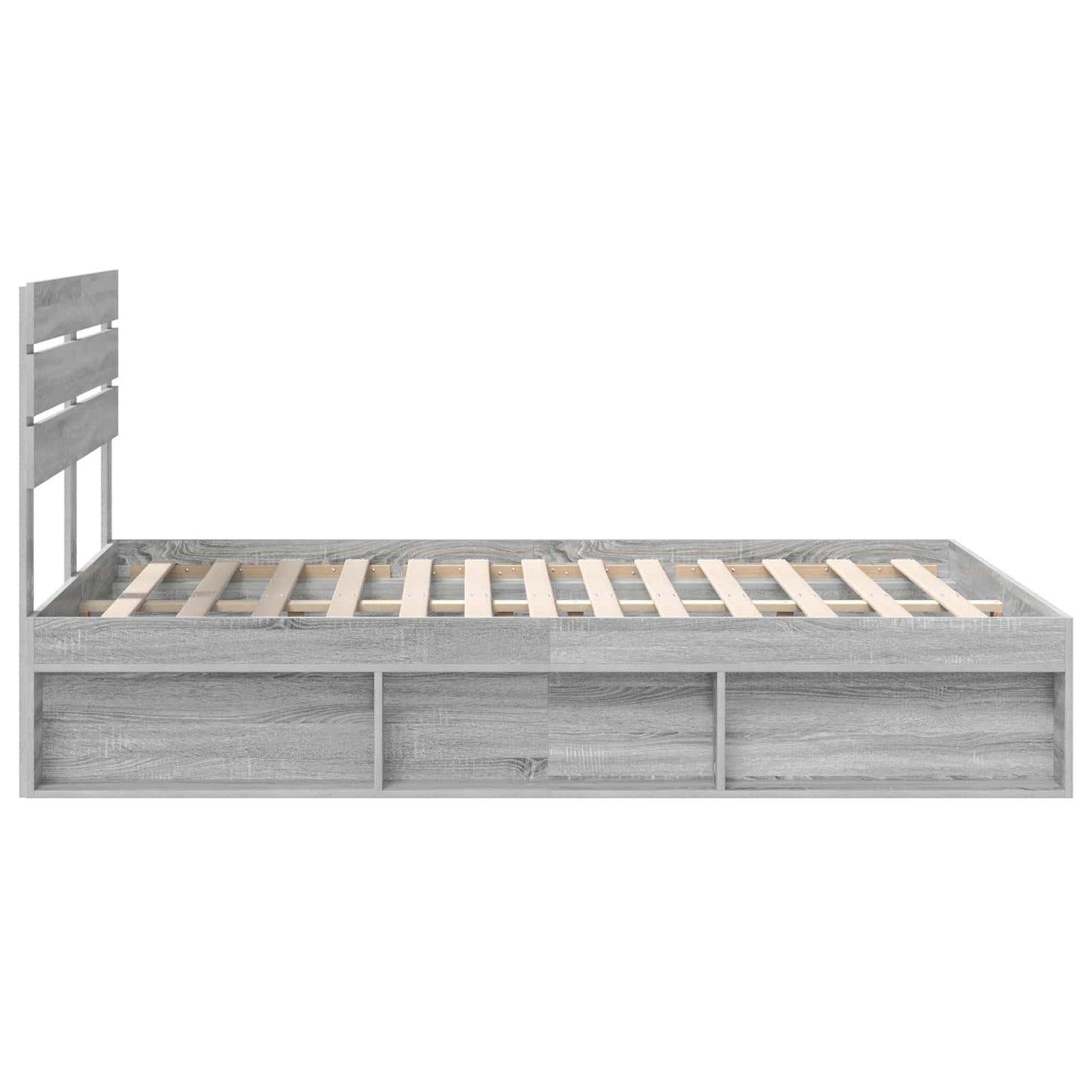 Bedframe Grijs Sonoma 140 x 200 cm Massief grenenhout is nu te koop bij PeponiXL, paradijselijk wonen!
