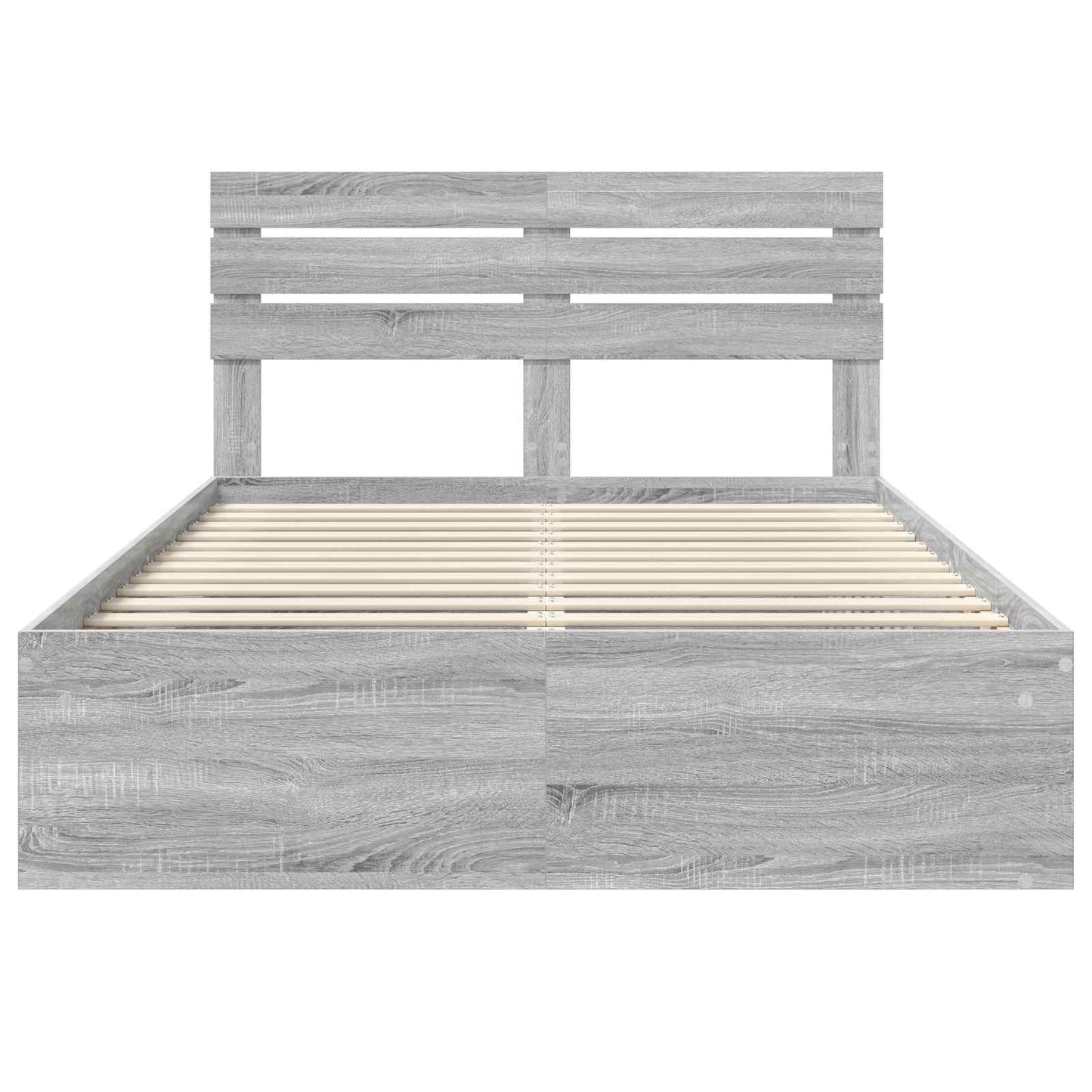 Bedframe Grijs Sonoma 140 x 190 cm Massief grenenhout is nu te koop bij PeponiXL, paradijselijk wonen!