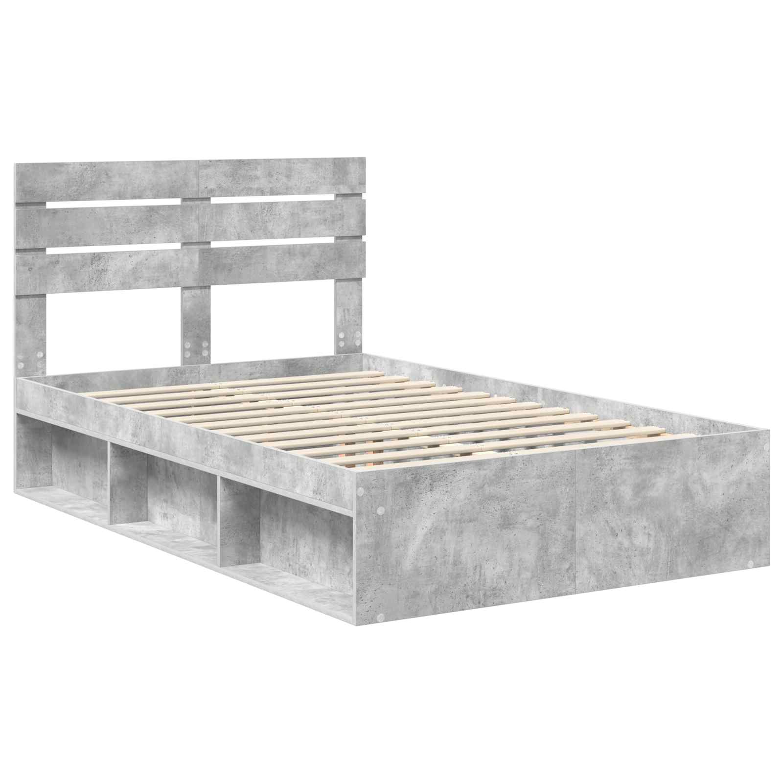 Bedframe Concerte Grijs 135 x 190 cm Massief grenenhout is nu te koop bij PeponiXL, paradijselijk wonen!