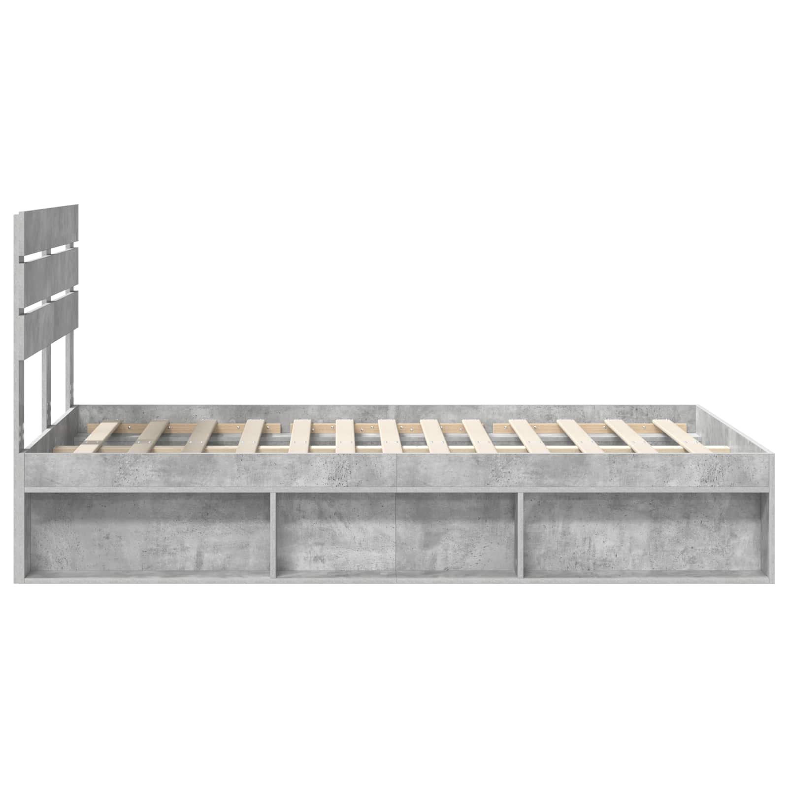 Bedframe Concerte Grijs 135 x 190 cm Massief grenenhout is nu te koop bij PeponiXL, paradijselijk wonen!