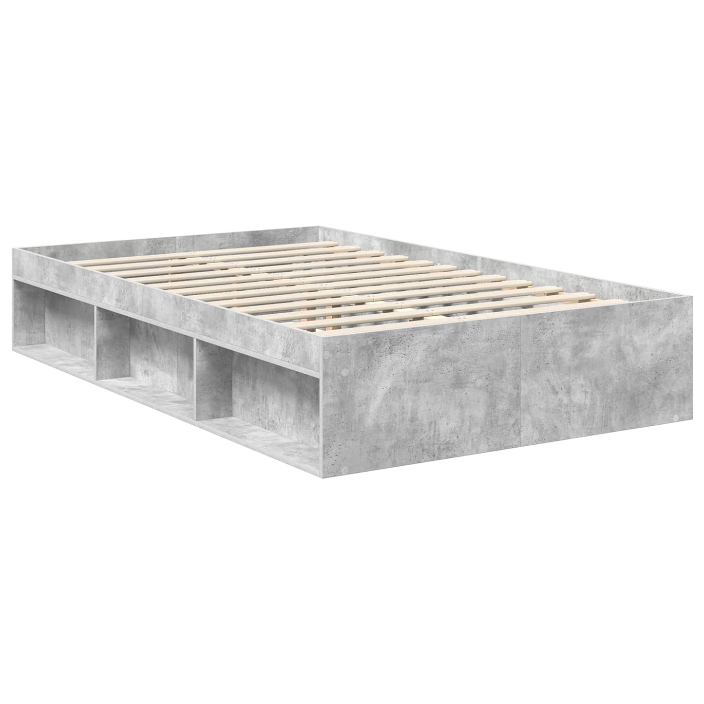 Bedframe met hoofdeinde Beton 120 x 200 cm Massief grenenhout is nu te koop bij PeponiXL, paradijselijk wonen!