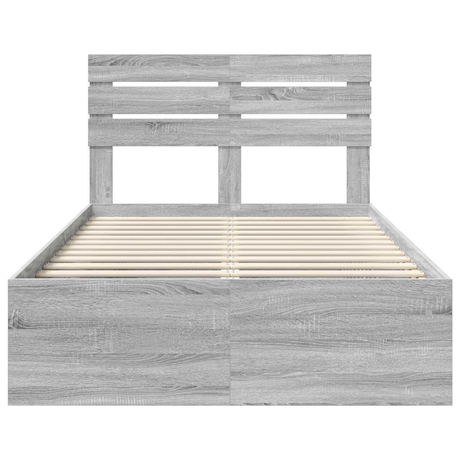 Bedframe Grijs Sonoma 120 x 200 cm Massief grenenhout is nu te koop bij PeponiXL, paradijselijk wonen!