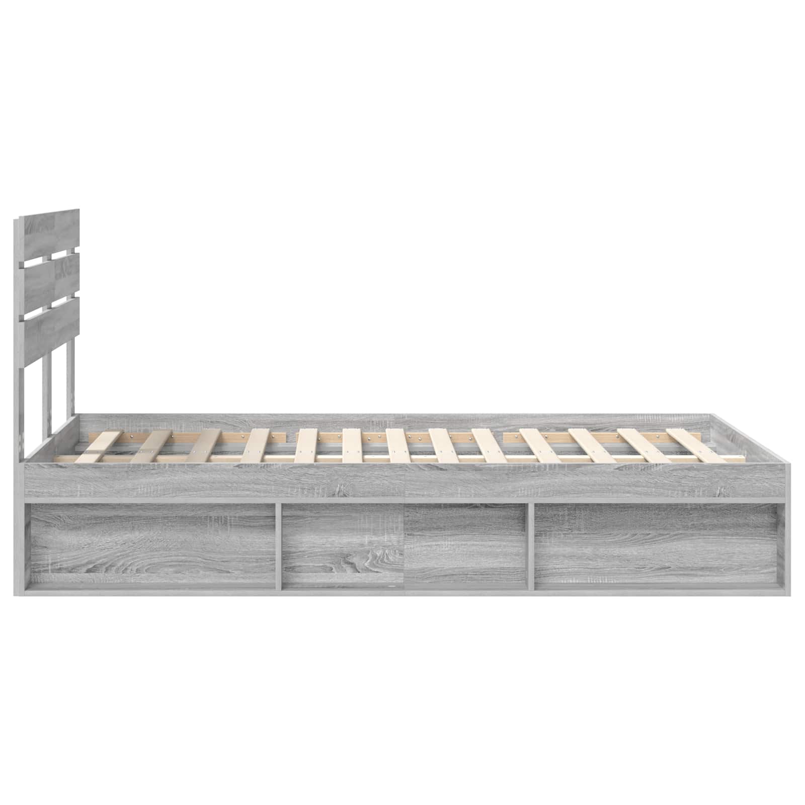 Bedframe Grijs Sonoma 120 x 200 cm Massief grenenhout is nu te koop bij PeponiXL, paradijselijk wonen!