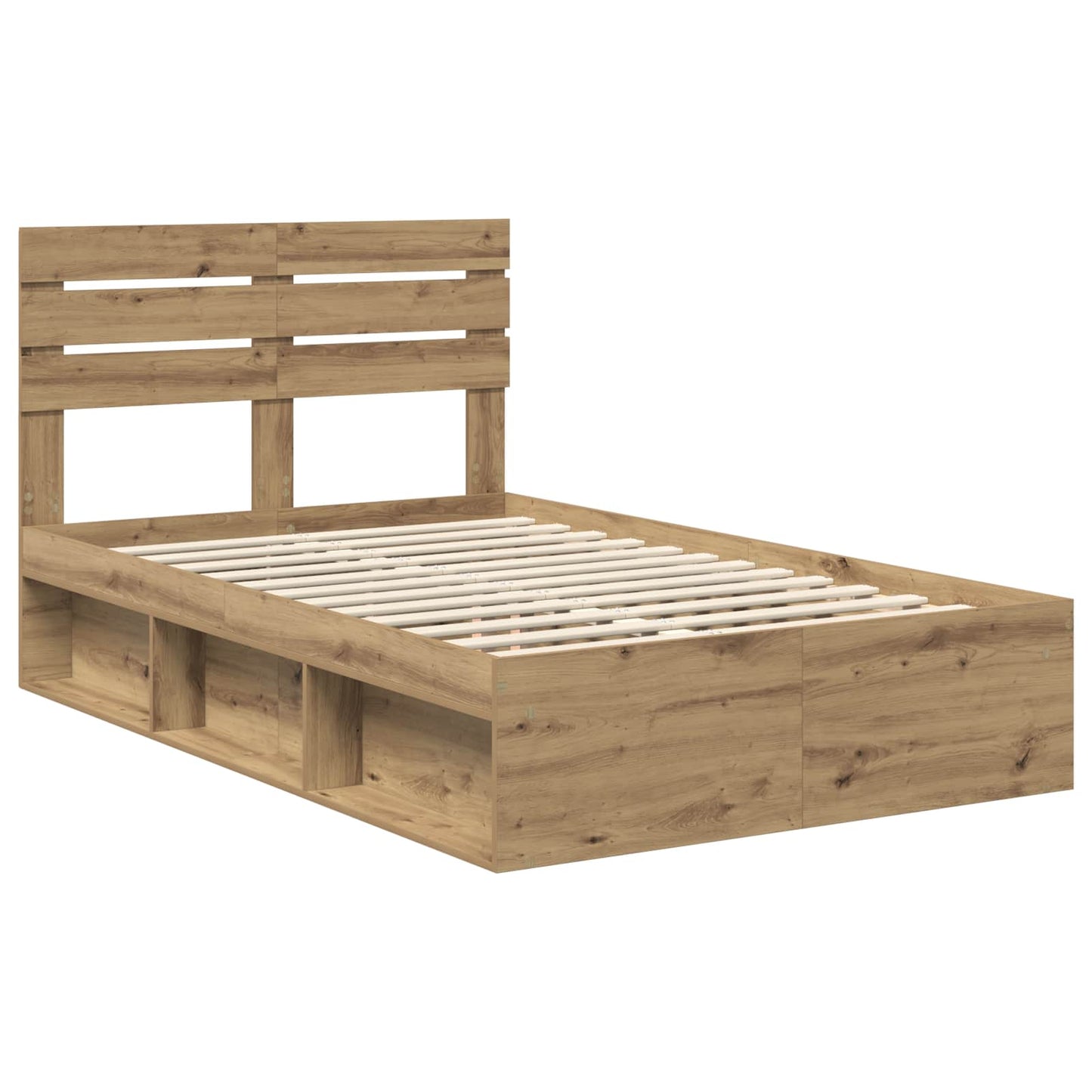 Bedframe Ambachtelijk eiken 120 x 200 cm Massief grenenhout is nu te koop bij PeponiXL, paradijselijk wonen!