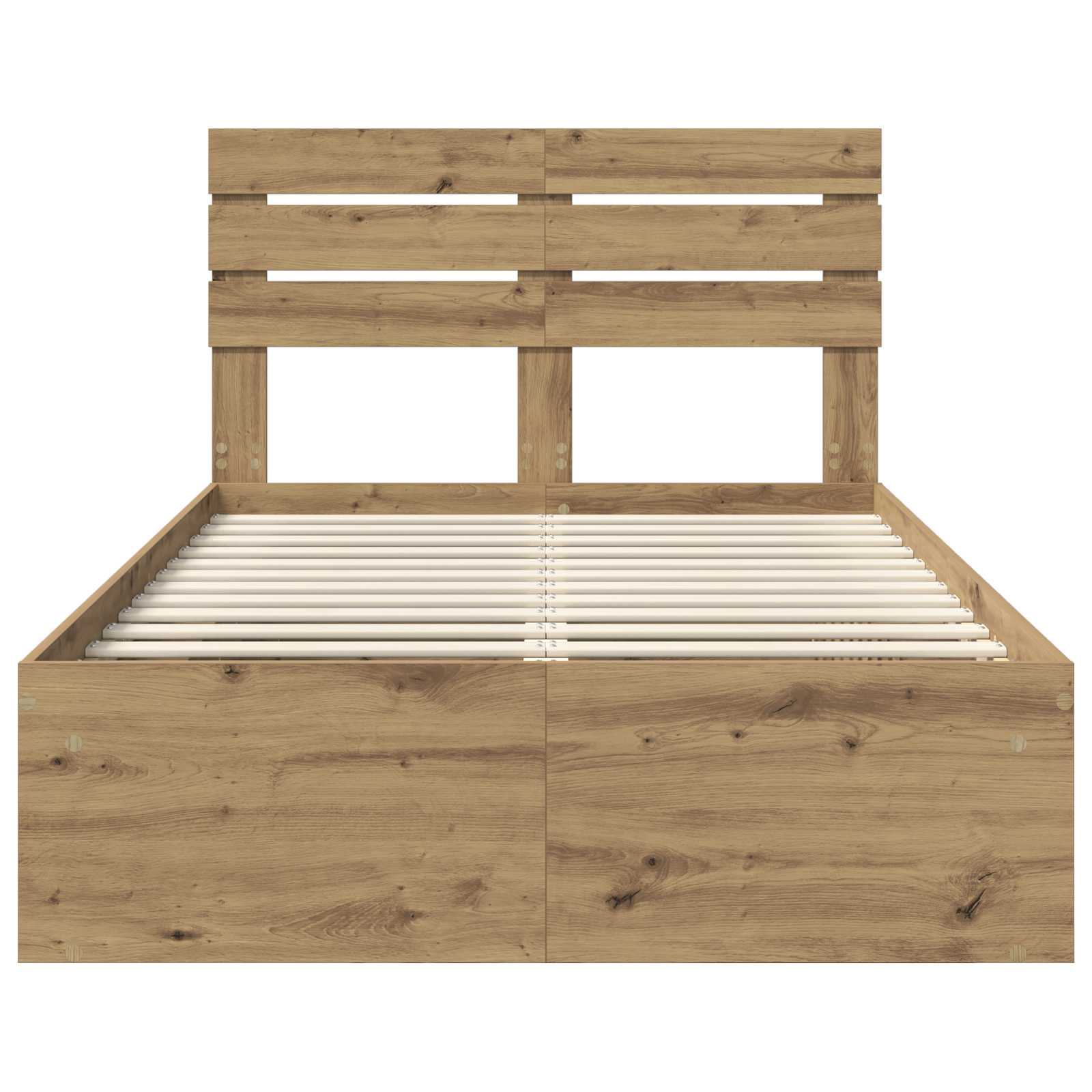 Bedframe Ambachtelijk eiken 120 x 200 cm Massief grenenhout is nu te koop bij PeponiXL, paradijselijk wonen!