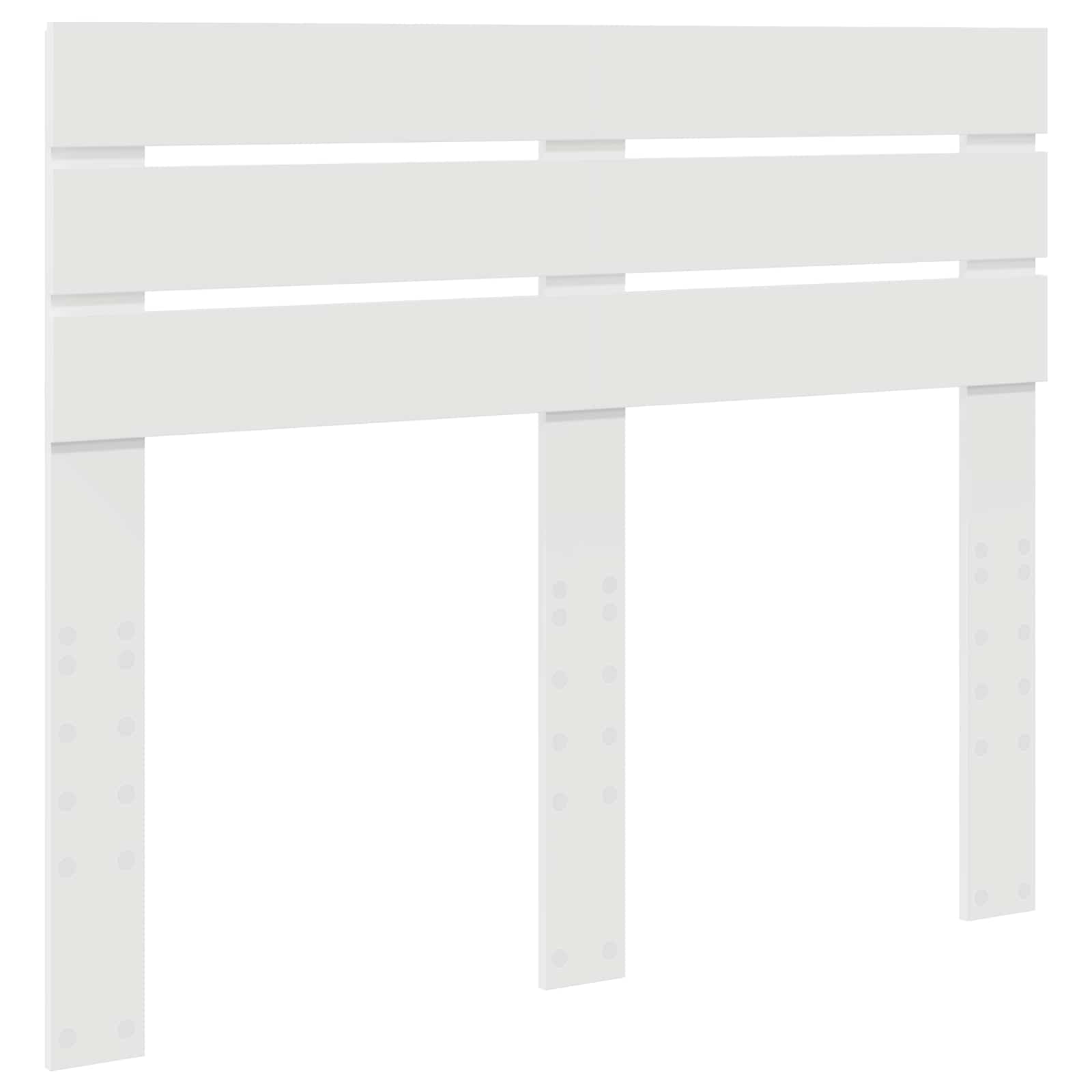 Bedframe met hoofdeinde Wit 120 x 190 cm Massief grenenhout is nu te koop bij PeponiXL, paradijselijk wonen!