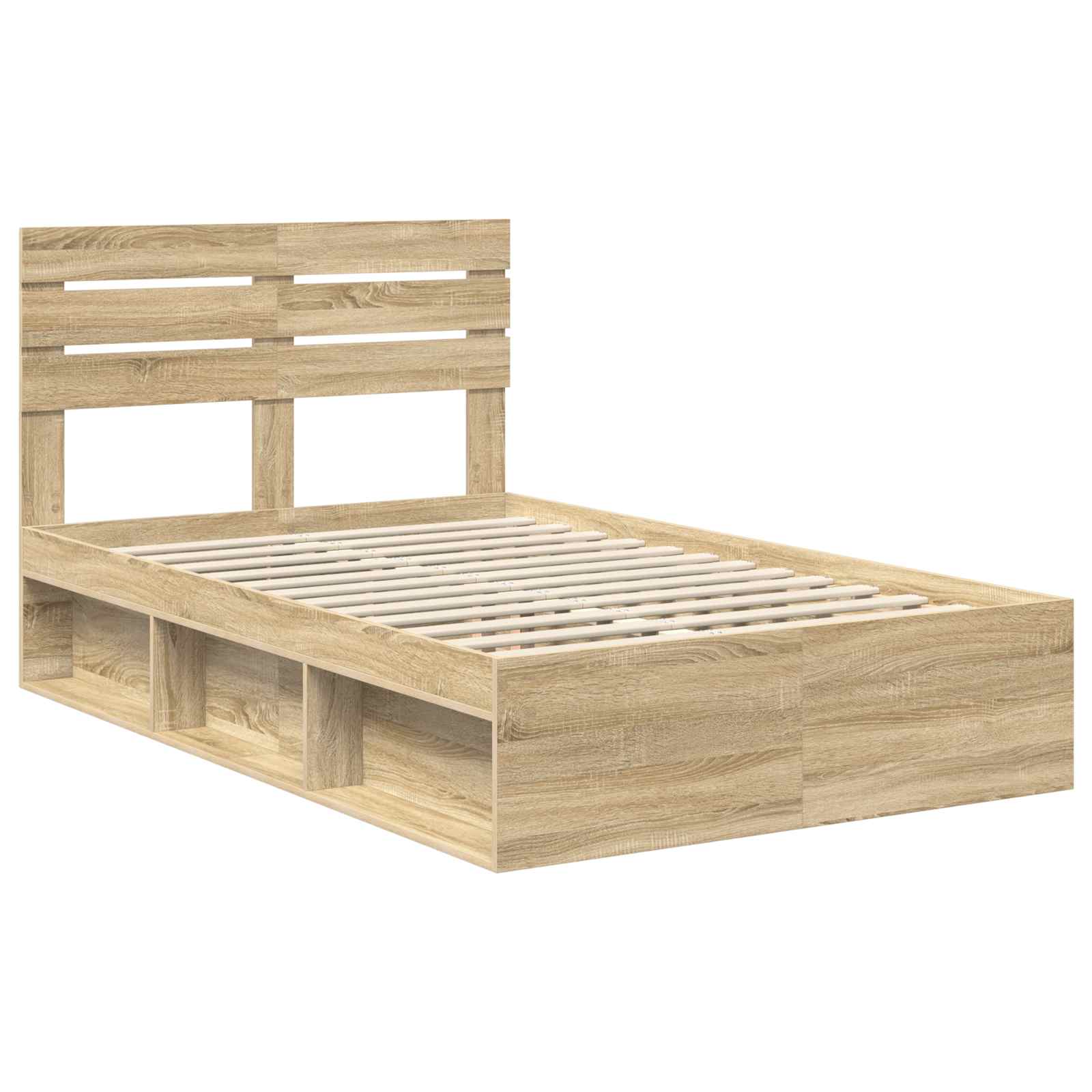 Bedframe met hoofdeinde Sonoma 120 x 190 cm Massief grenenhout is nu te koop bij PeponiXL, paradijselijk wonen!