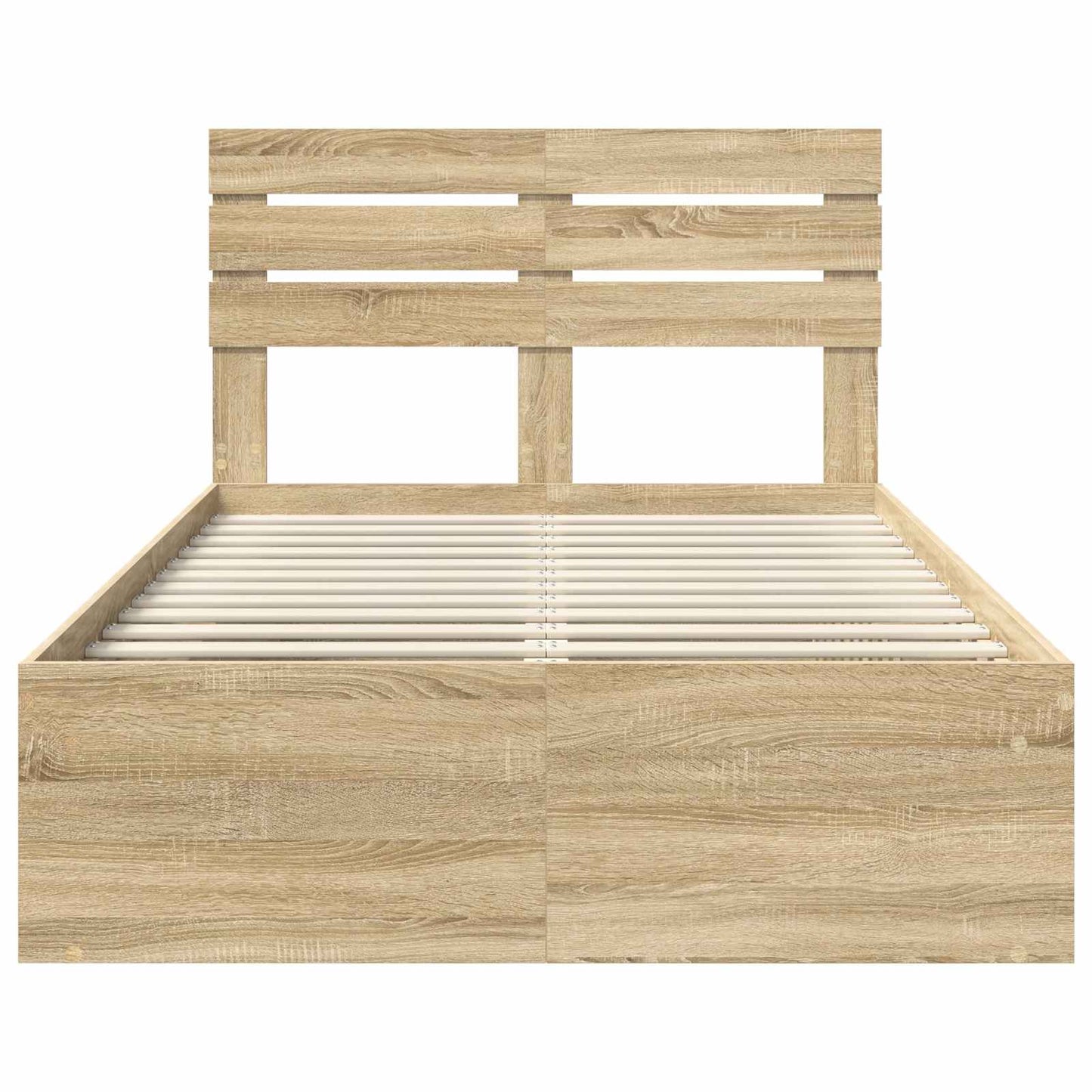 Bedframe met hoofdeinde Sonoma 120 x 190 cm Massief grenenhout is nu te koop bij PeponiXL, paradijselijk wonen!