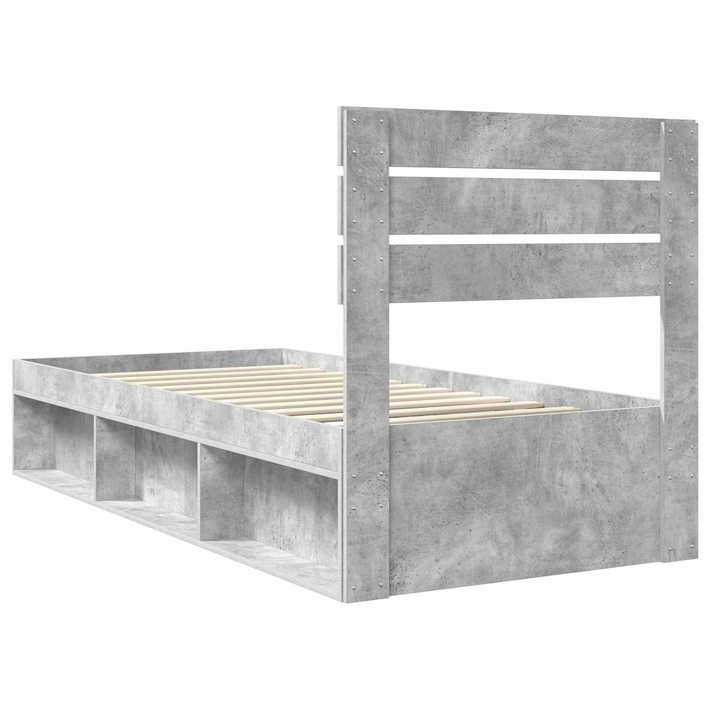 Bedframe Concerte Grijs 100 x 200 cm Massief grenenhout is nu te koop bij PeponiXL, paradijselijk wonen!