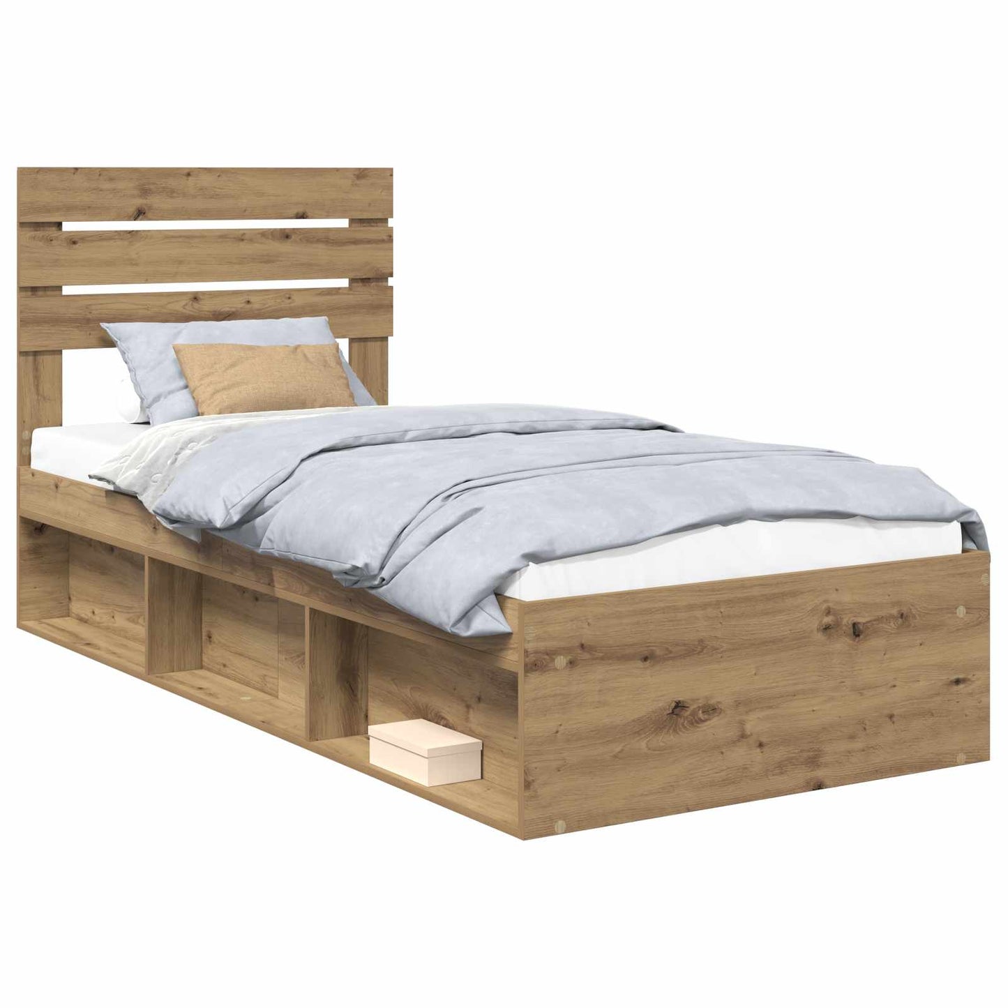 Bedframe Ambachtelijk eiken 100 x 200 cm Massief grenenhout is nu te koop bij PeponiXL, paradijselijk wonen!