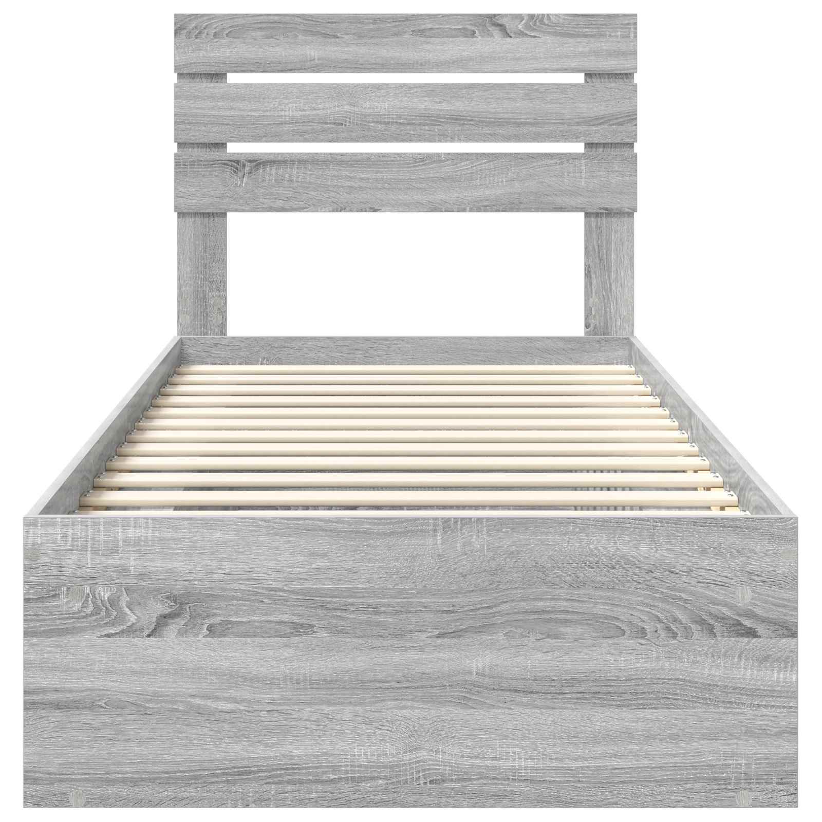 Bedframe Grijs Sonoma 90 x 200 cm Massief grenenhout is nu te koop bij PeponiXL, paradijselijk wonen!