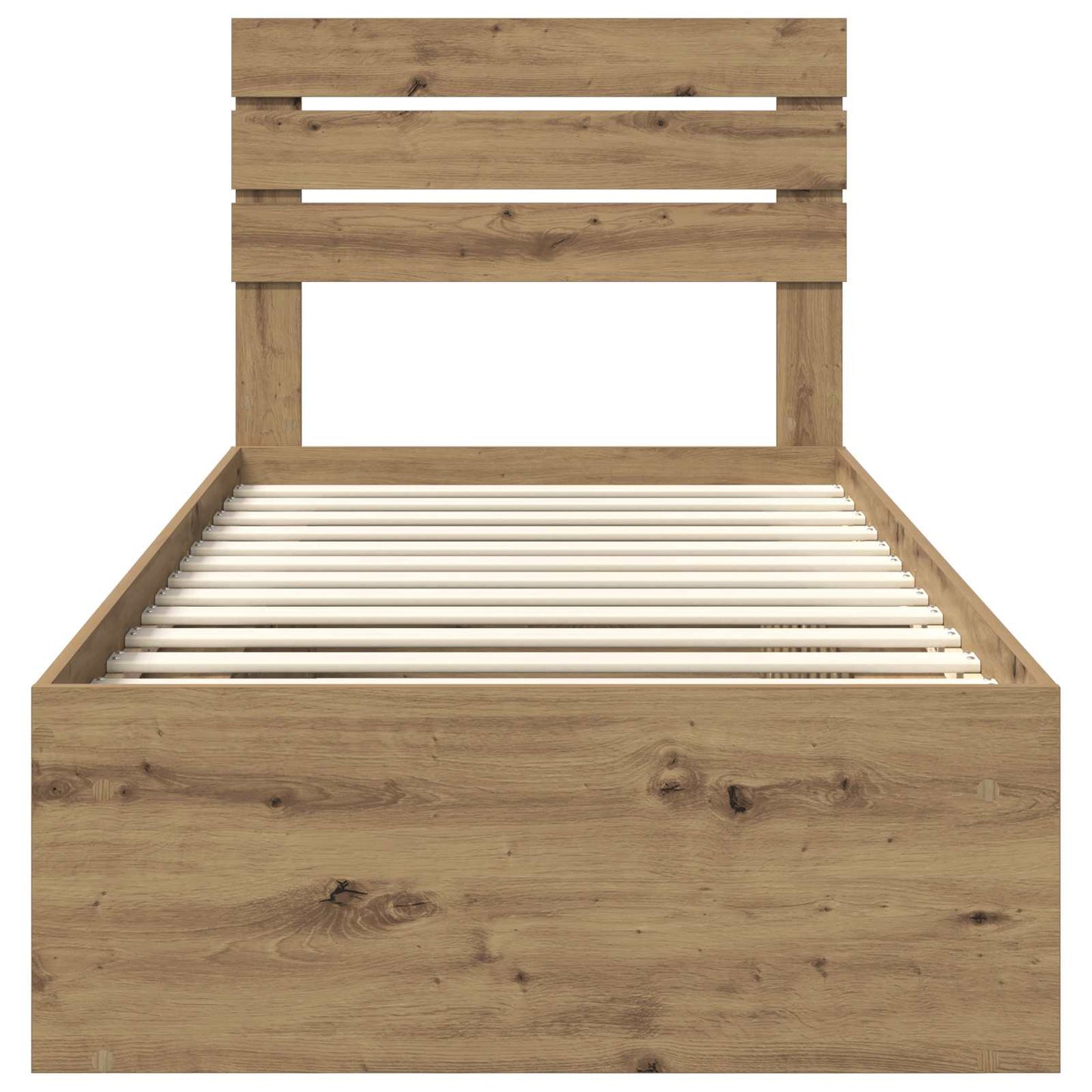 Bedframe Ambachtelijk eiken 90 x 200 cm Massief grenenhout is nu te koop bij PeponiXL, paradijselijk wonen!