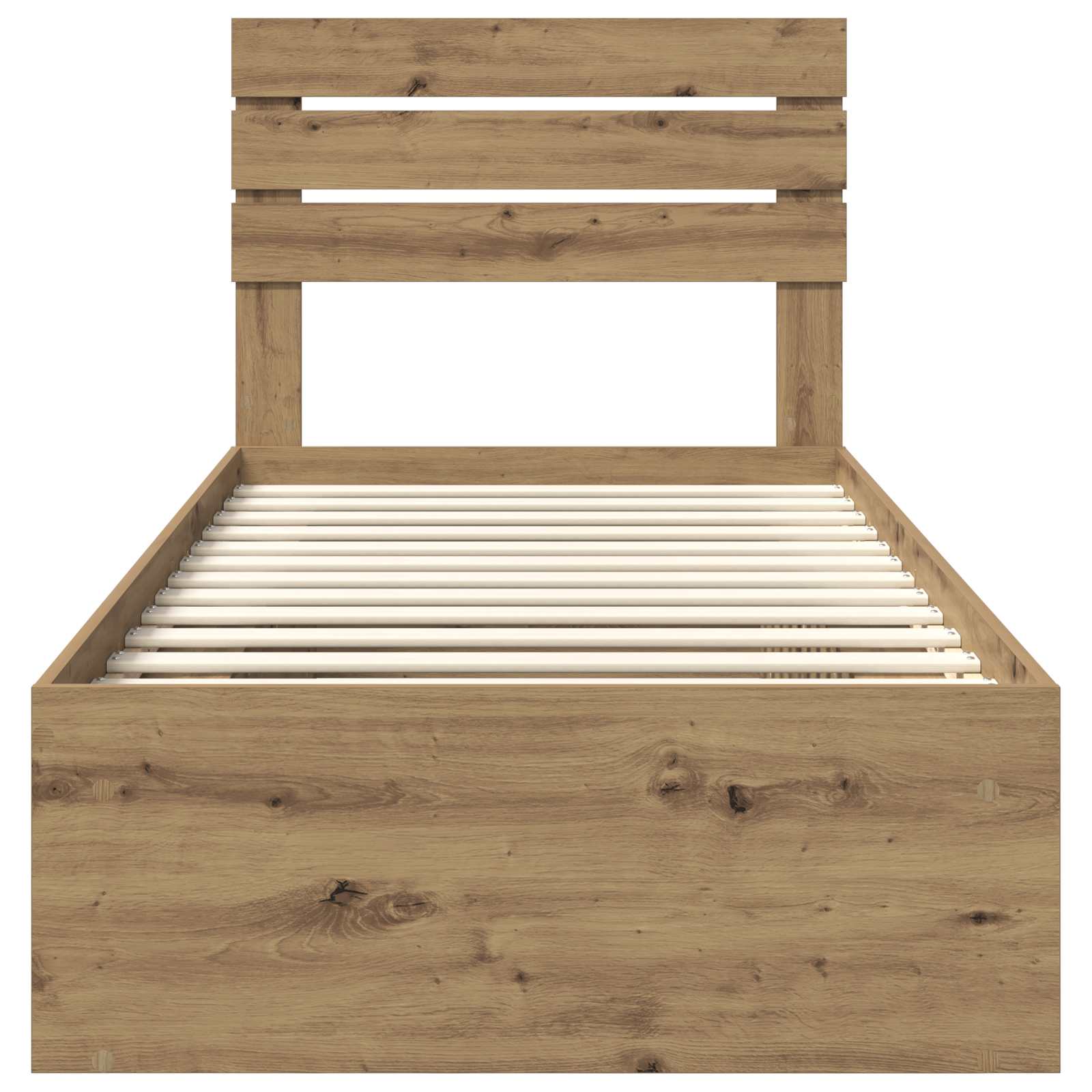 Bedframe Ambachtelijk eiken 90 x 200 cm Massief grenenhout is nu te koop bij PeponiXL, paradijselijk wonen!