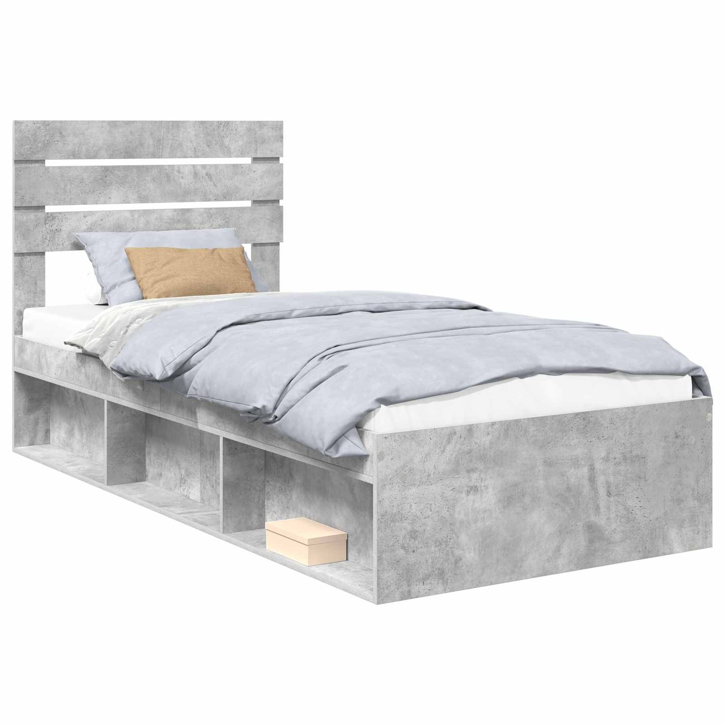 Bedframe Concerte Grijs 90 x 190 cm Massief grenenhout is nu te koop bij PeponiXL, paradijselijk wonen!