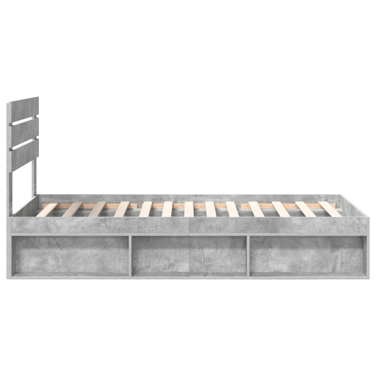 Bedframe Concerte Grijs 90 x 190 cm Massief grenenhout is nu te koop bij PeponiXL, paradijselijk wonen!