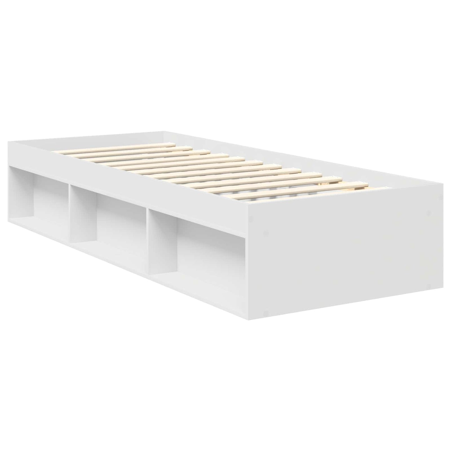Bedframe met hoofdeinde Wit 75 x 190 cm Massief grenenhout is nu te koop bij PeponiXL, paradijselijk wonen!