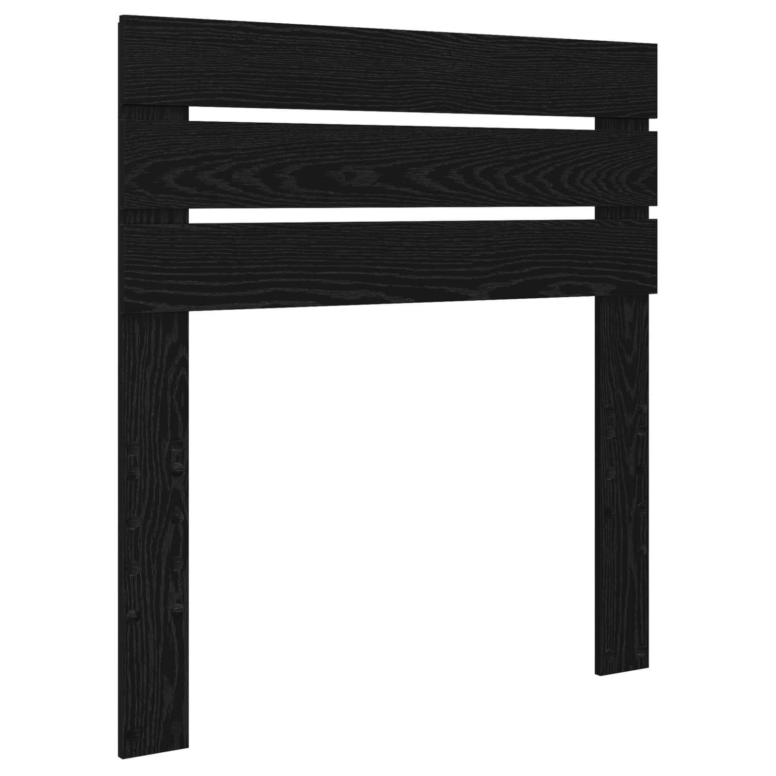 Bedframe met hoofdeinde Zwart 75 x 190 cm Massief grenenhout is nu te koop bij PeponiXL, paradijselijk wonen!