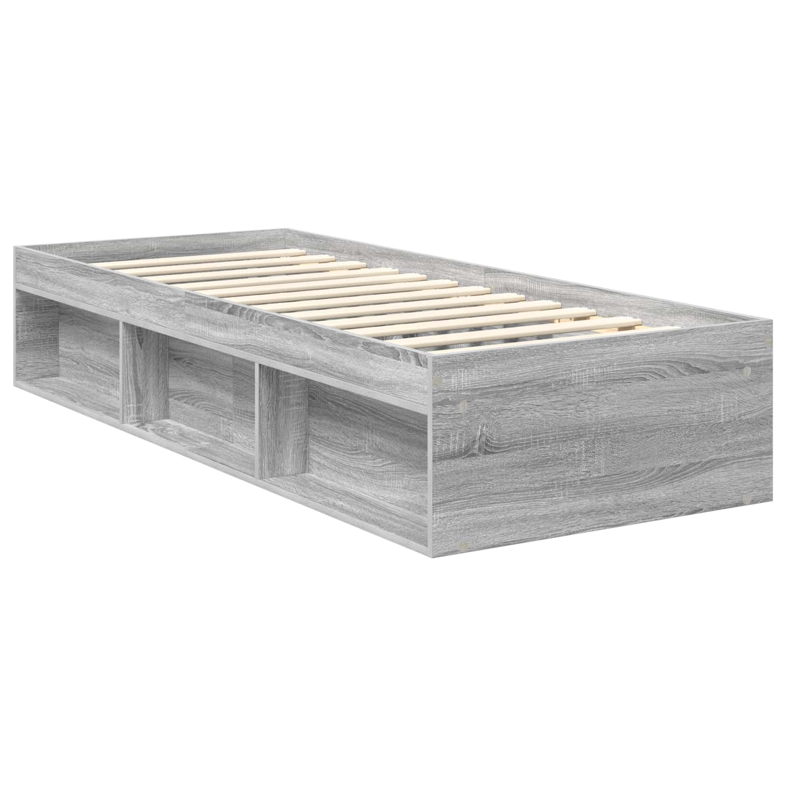 Bedframe Grijs Sonoma 75 x 190 cm Massief grenenhout is nu te koop bij PeponiXL, paradijselijk wonen!