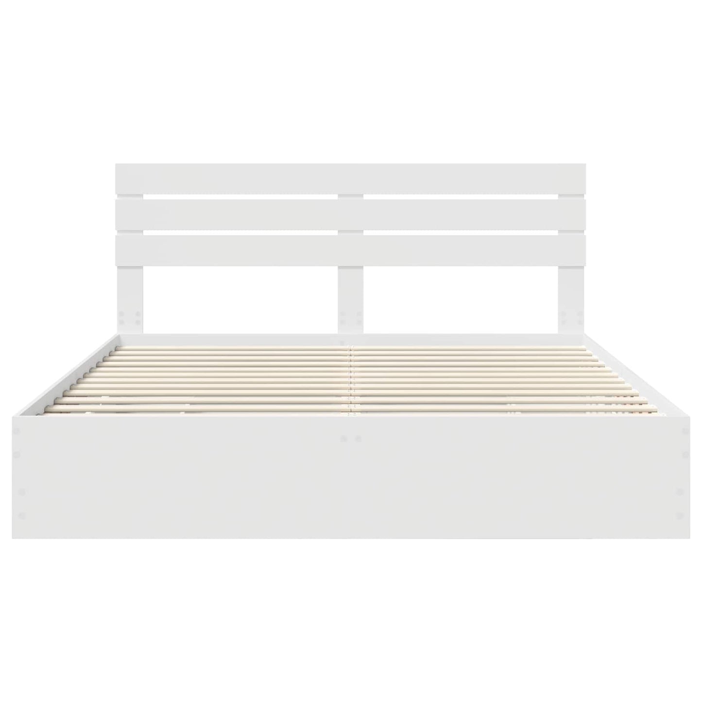Bedframe met lade met opslag Wit 200 x 200 cm Ingenieurshout is nu te koop bij PeponiXL, paradijselijk wonen!