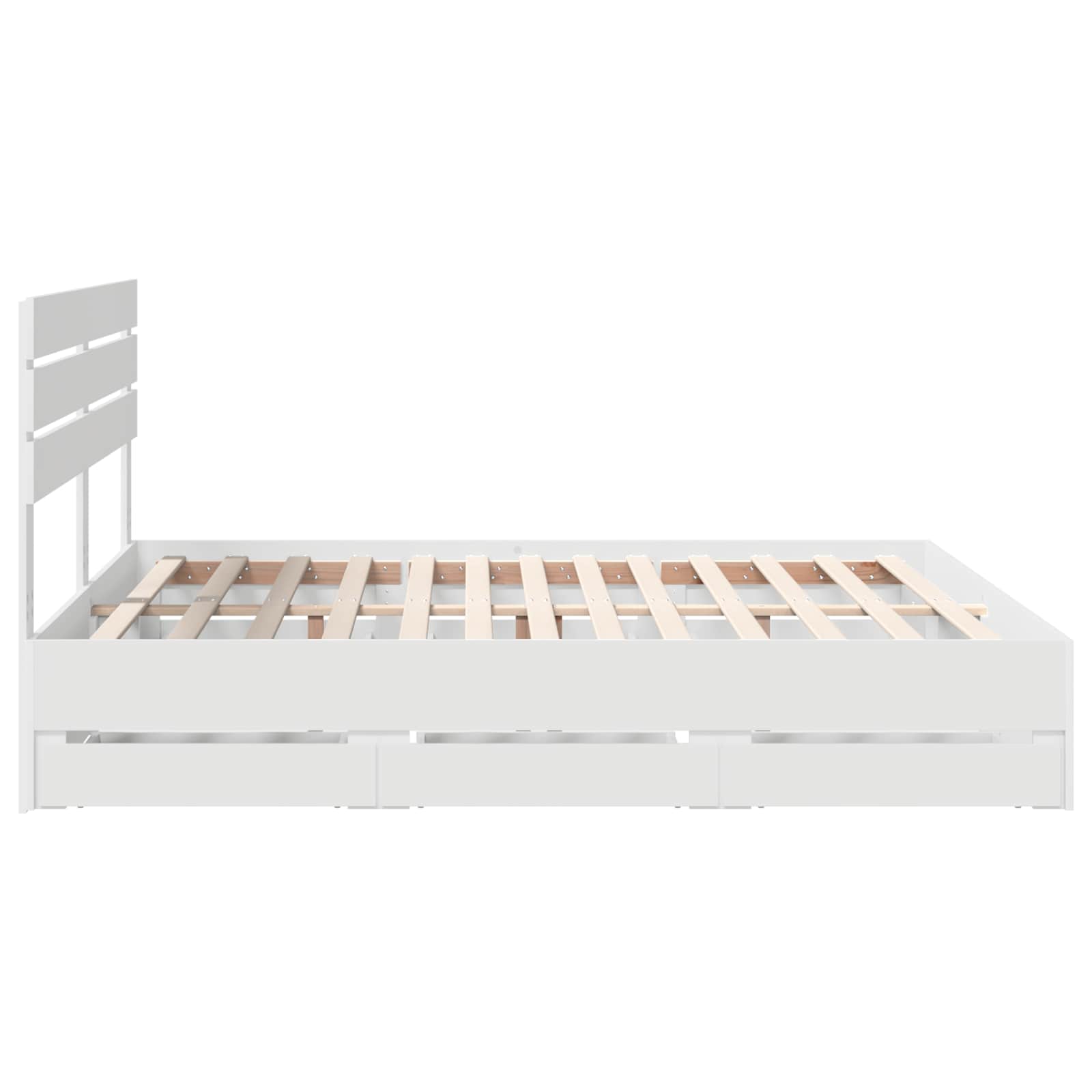 Bedframe met lade met opslag Wit 180 x 200 cm Ingenieurshout is nu te koop bij PeponiXL, paradijselijk wonen!