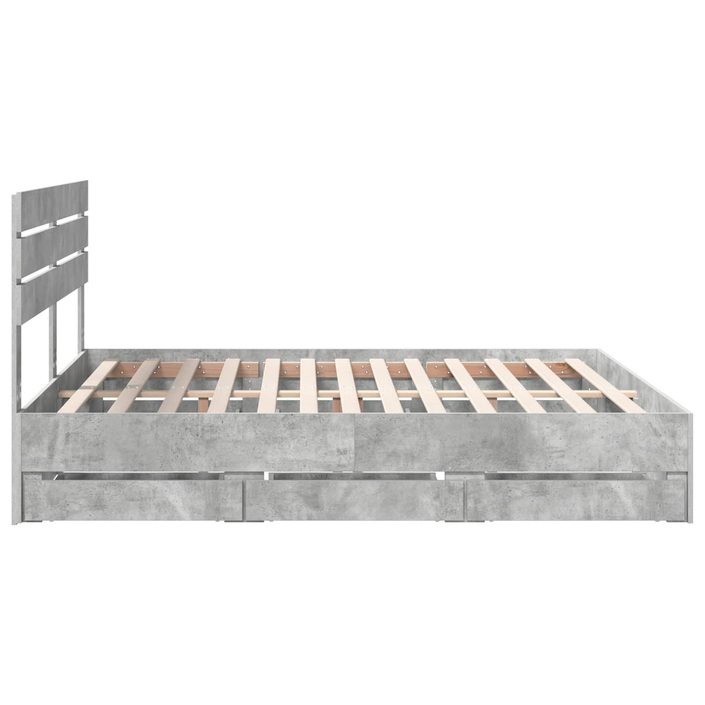 Bedframe met lade Beton Grijs 180 x 200 cm Ingenieurshout is nu te koop bij PeponiXL, paradijselijk wonen!