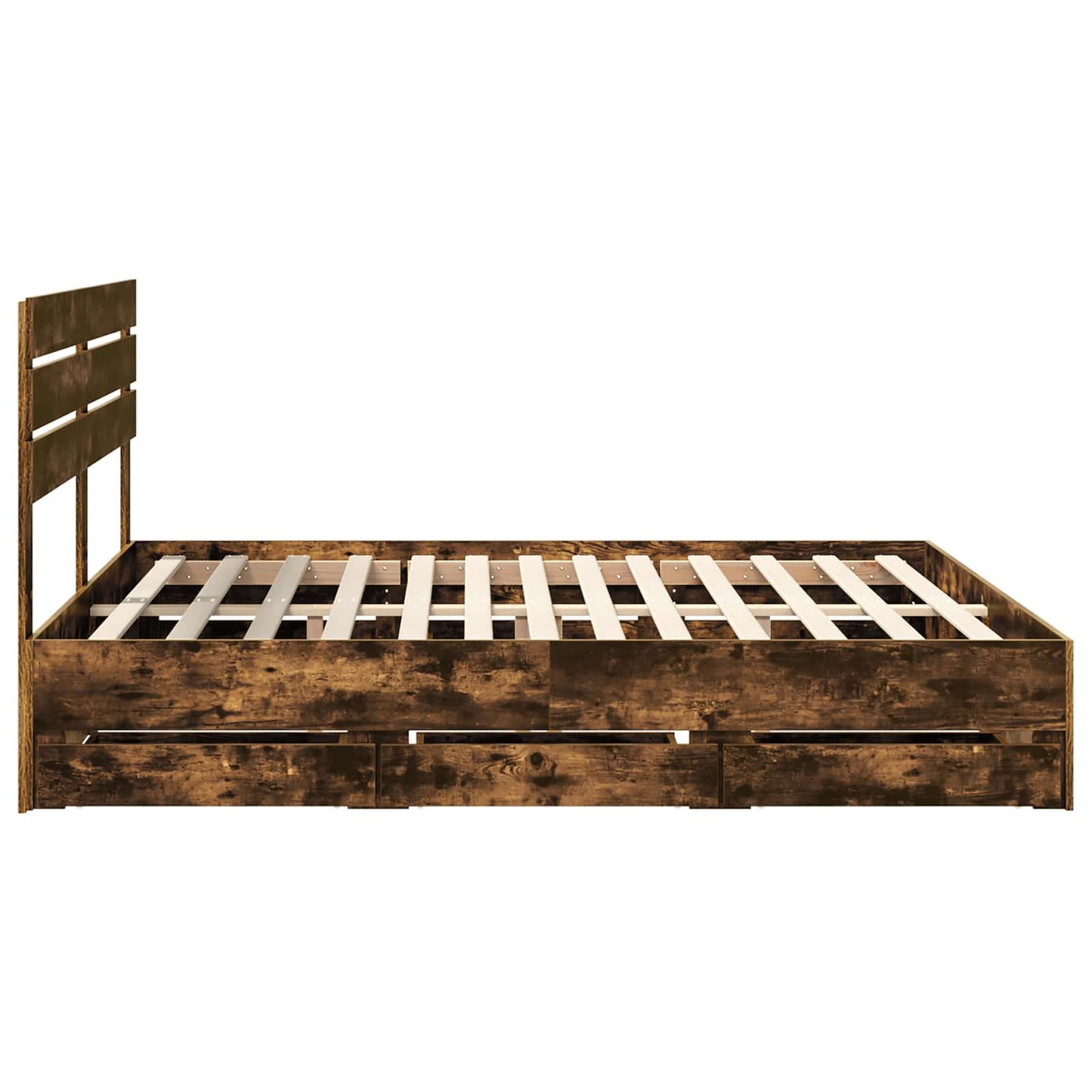 Bedframe met lade Gerookt eiken 180 x 200 cm Ingenieurshout is nu te koop bij PeponiXL, paradijselijk wonen!