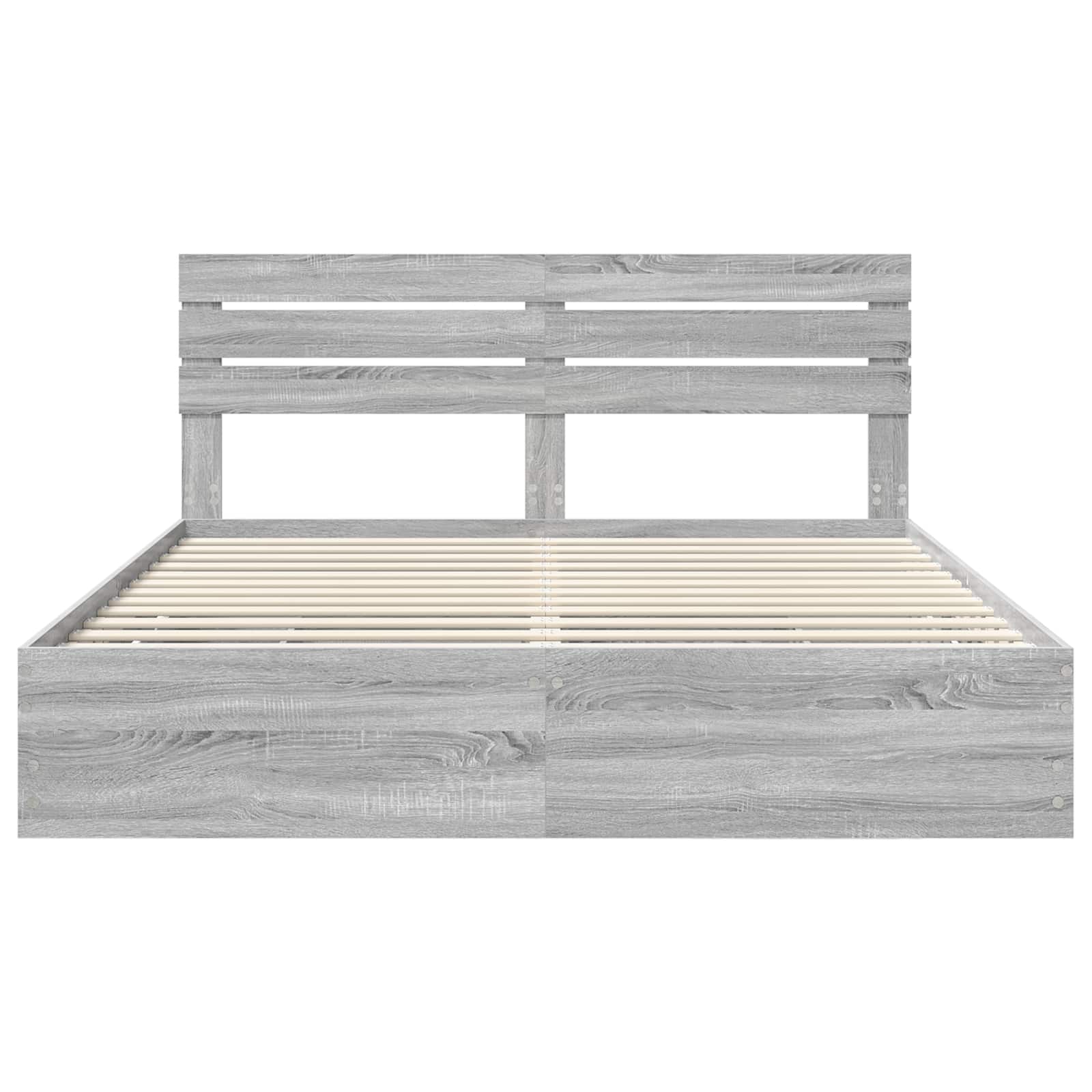 Bedframe met lade Grijs Sonoma 180 x 200 cm Ingenieurshout is nu te koop bij PeponiXL, paradijselijk wonen!