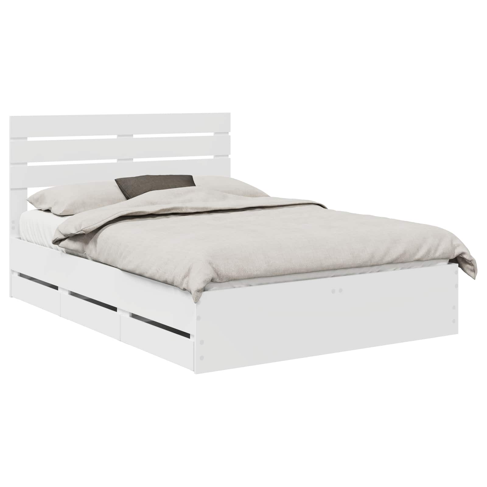 Bedframe met lade met opslag Wit 160 x 200 cm Ingenieurshout is nu te koop bij PeponiXL, paradijselijk wonen!