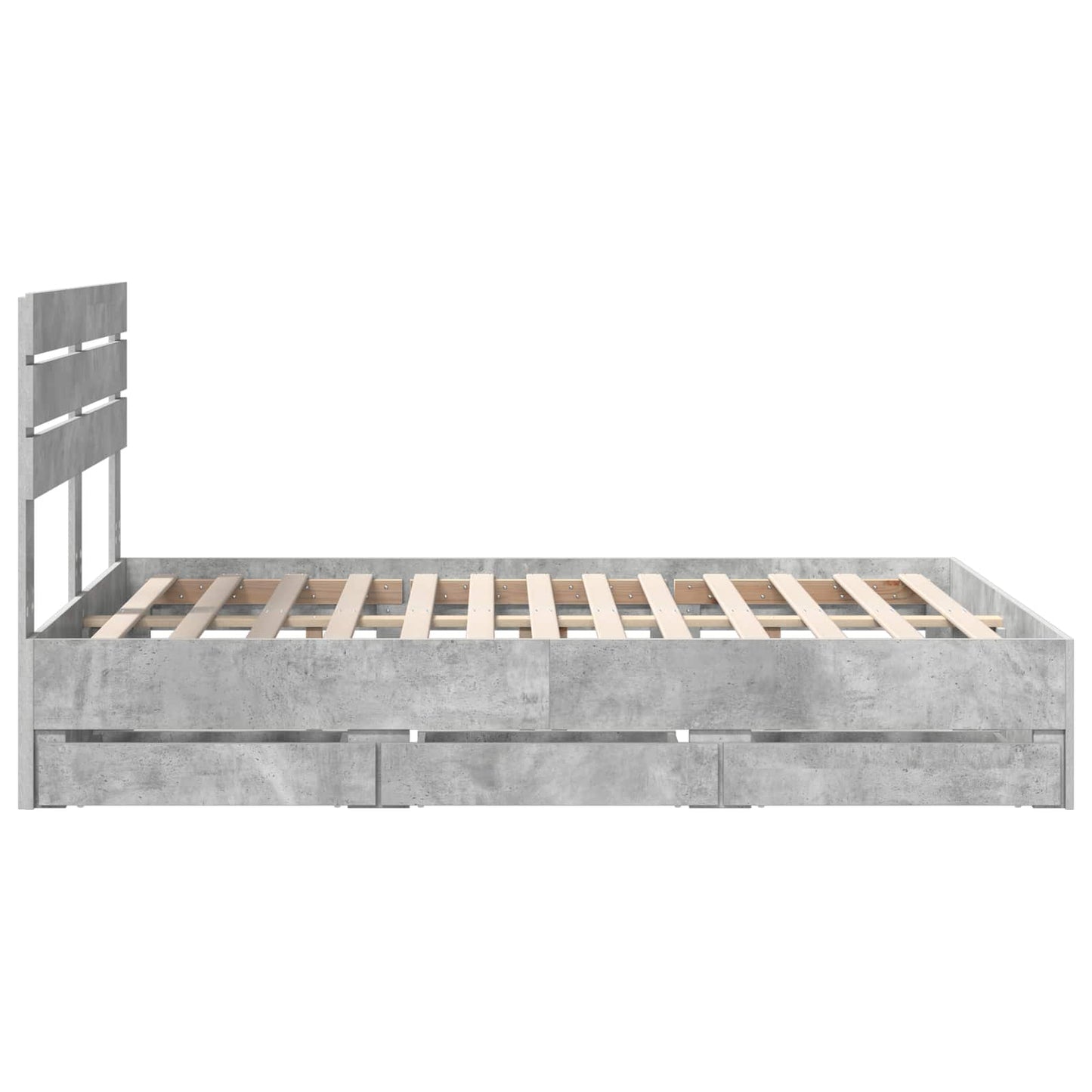Bedframe met lade Beton Grijs 160 x 200 cm Ingenieurshout is nu te koop bij PeponiXL, paradijselijk wonen!