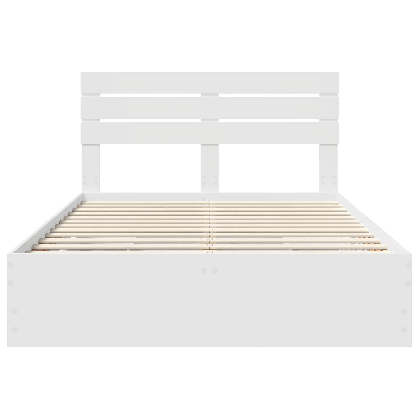 Bedframe met lade met opslag Wit 150 x 200 cm Ingenieurshout is nu te koop bij PeponiXL, paradijselijk wonen!
