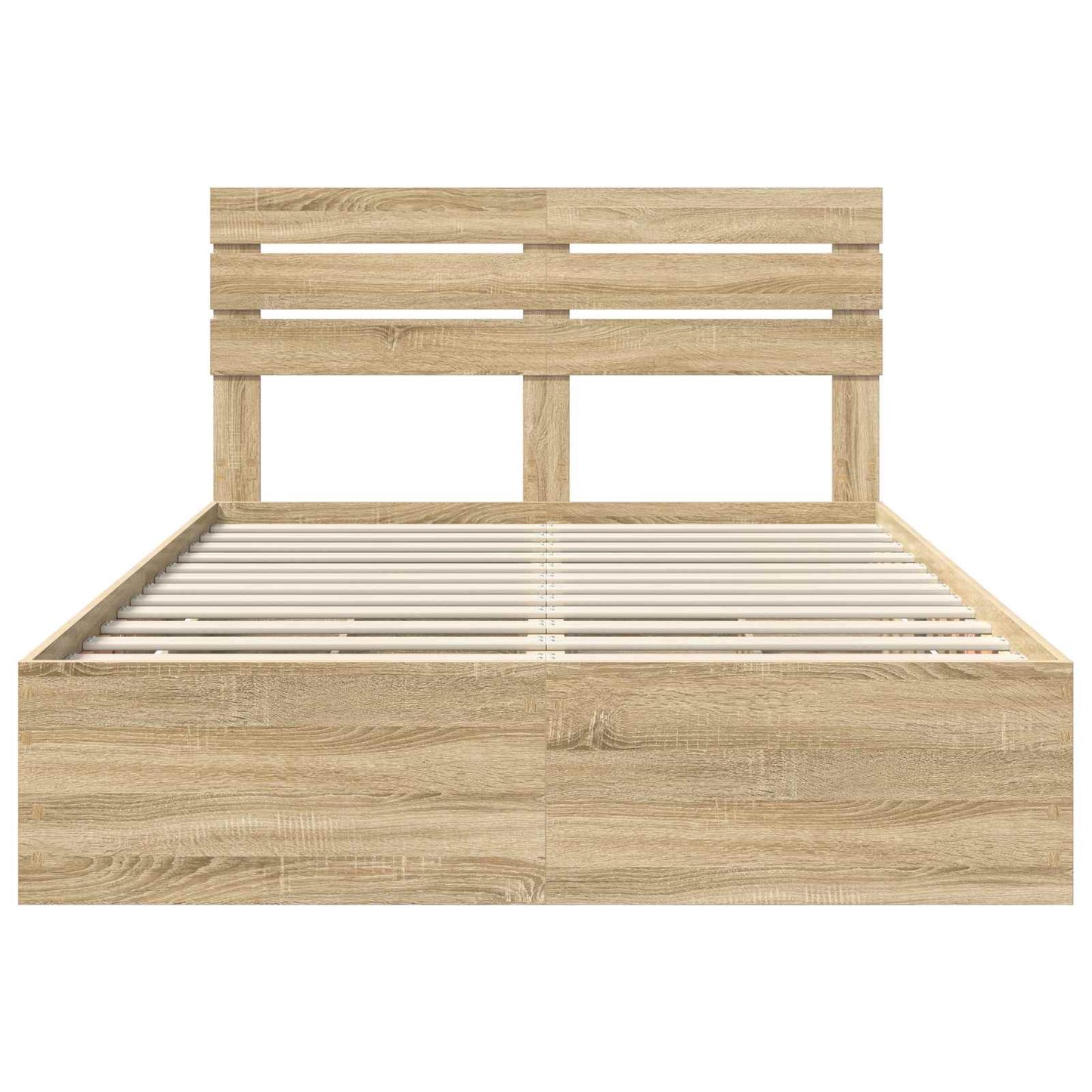 Bedframe met lade Sonoma Eiken 140 x 200 cm Ingenieurshout is nu te koop bij PeponiXL, paradijselijk wonen!