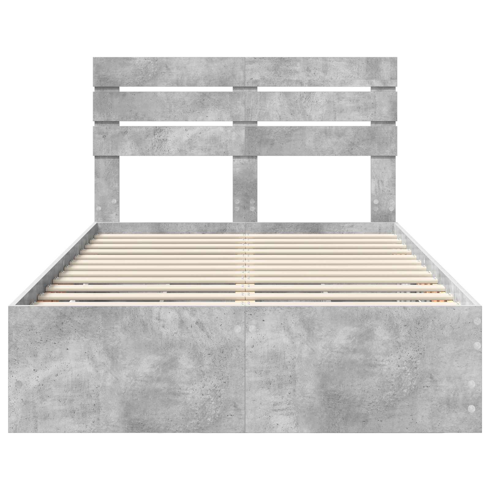 Bedframe met lade Beton Grijs 135 x 190 cm Ingenieurshout is nu te koop bij PeponiXL, paradijselijk wonen!