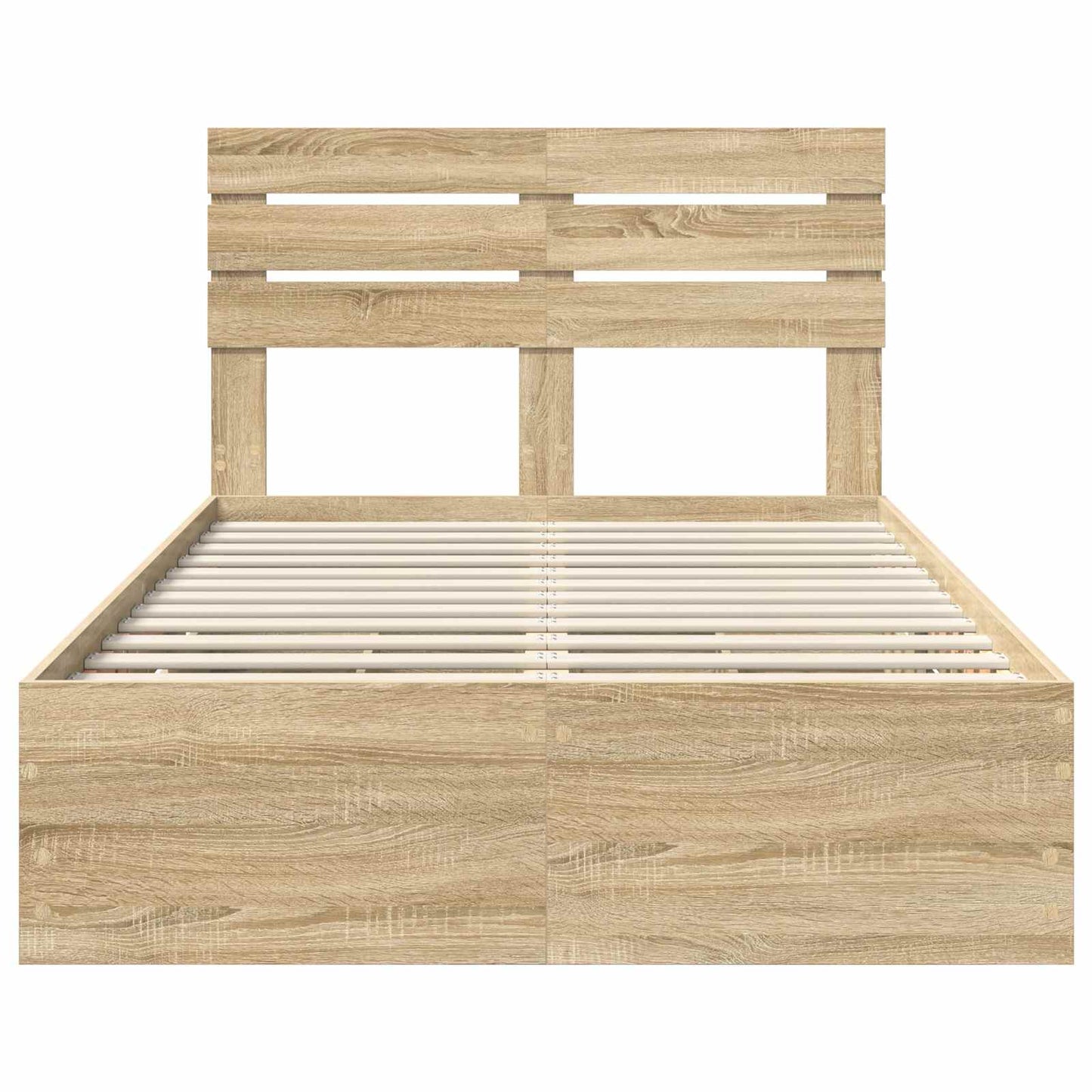 Bedframe met lade Sonoma Eiken 120 x 200 cm Ingenieurshout is nu te koop bij PeponiXL, paradijselijk wonen!