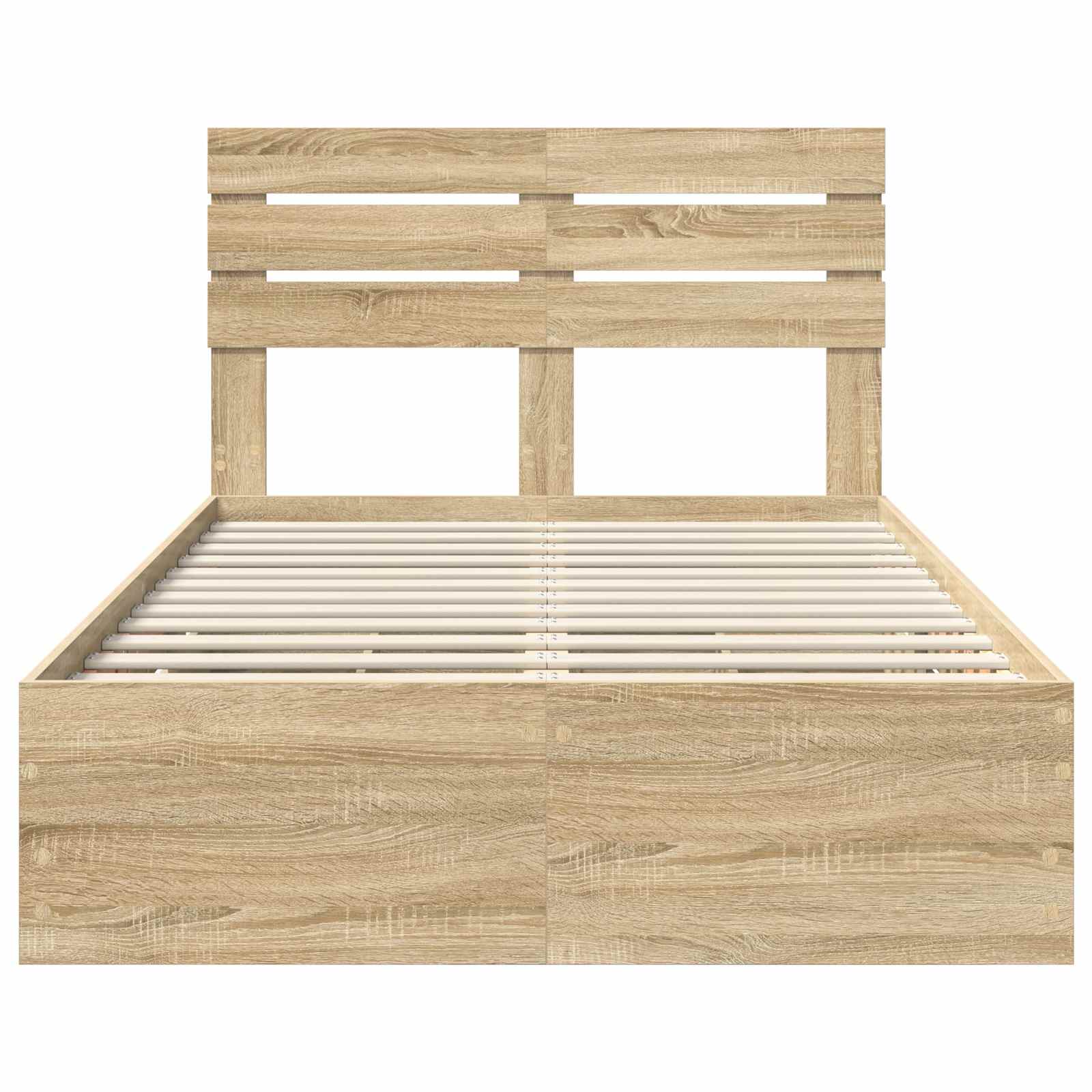 Bedframe met lade Sonoma Eiken 120 x 200 cm Ingenieurshout is nu te koop bij PeponiXL, paradijselijk wonen!