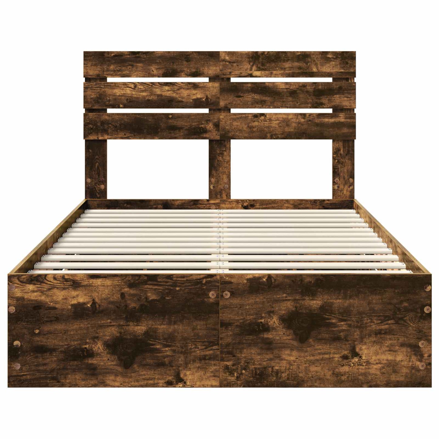 Bedframe met lade Gerookt eiken 120 x 200 cm Ingenieurshout is nu te koop bij PeponiXL, paradijselijk wonen!