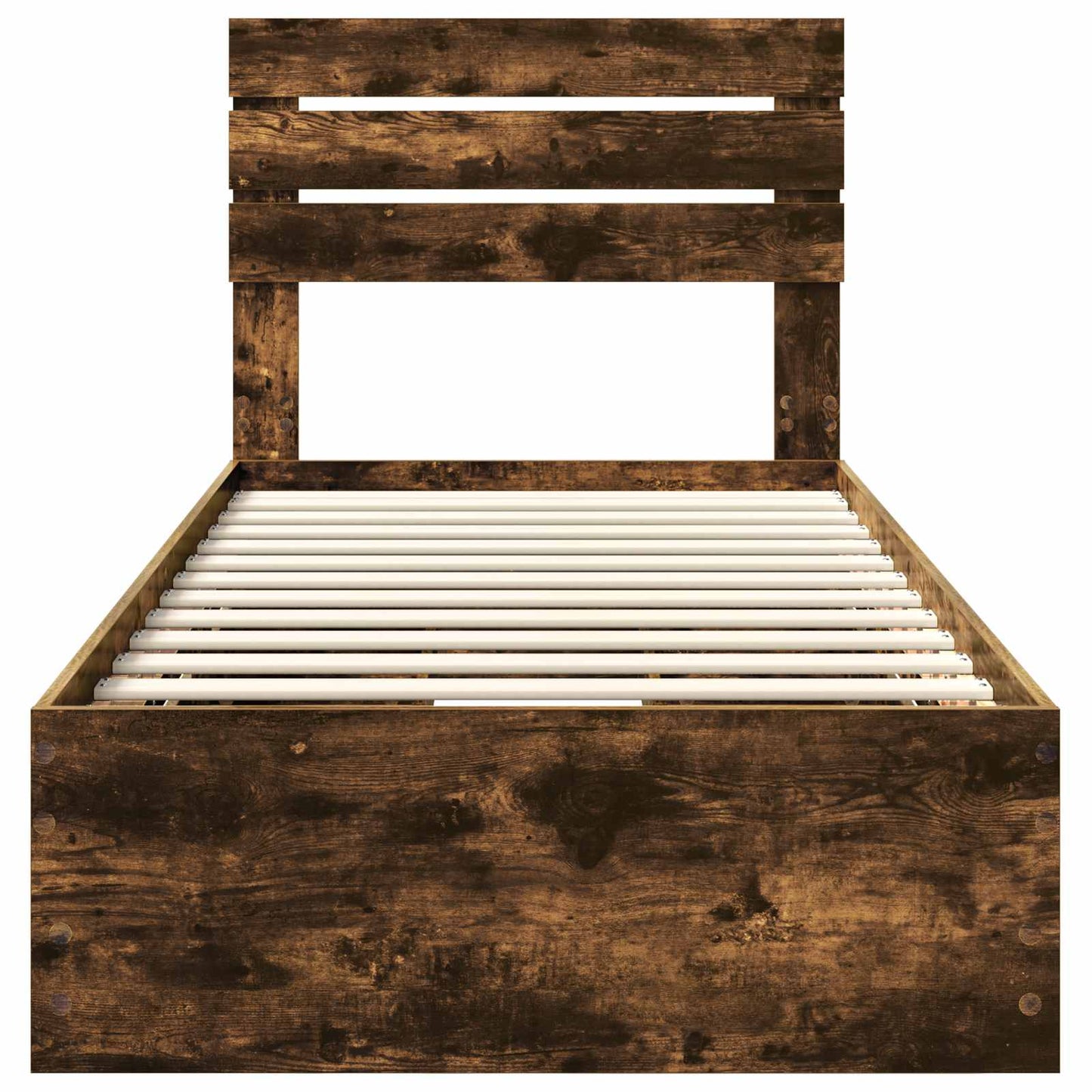 Bedframe met lade Gerookt eiken 75 x 190 cm Ingenieurshout is nu te koop bij PeponiXL, paradijselijk wonen!