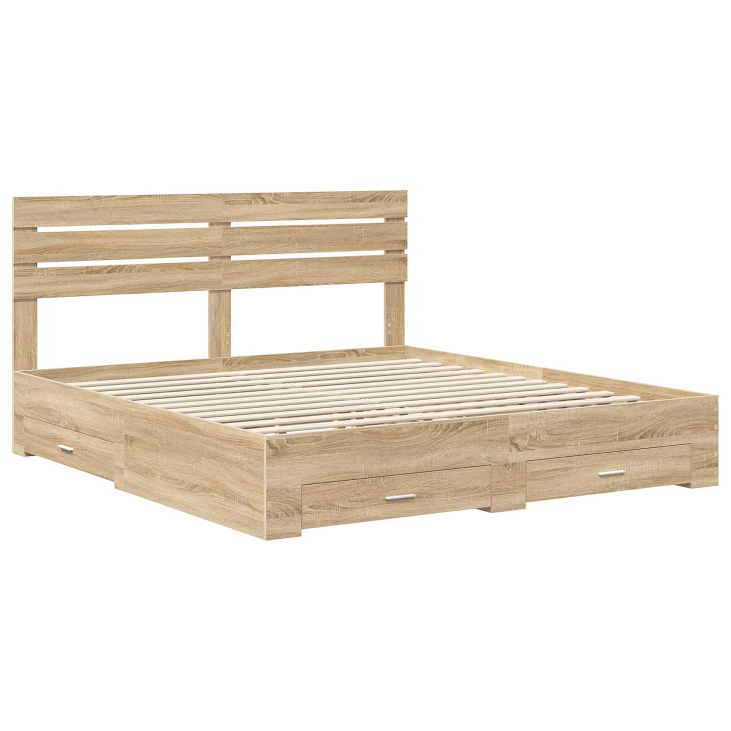 Bedframe met lade met hoofdeinde met opslag Bewerkt hout is nu te koop bij PeponiXL, paradijselijk wonen!