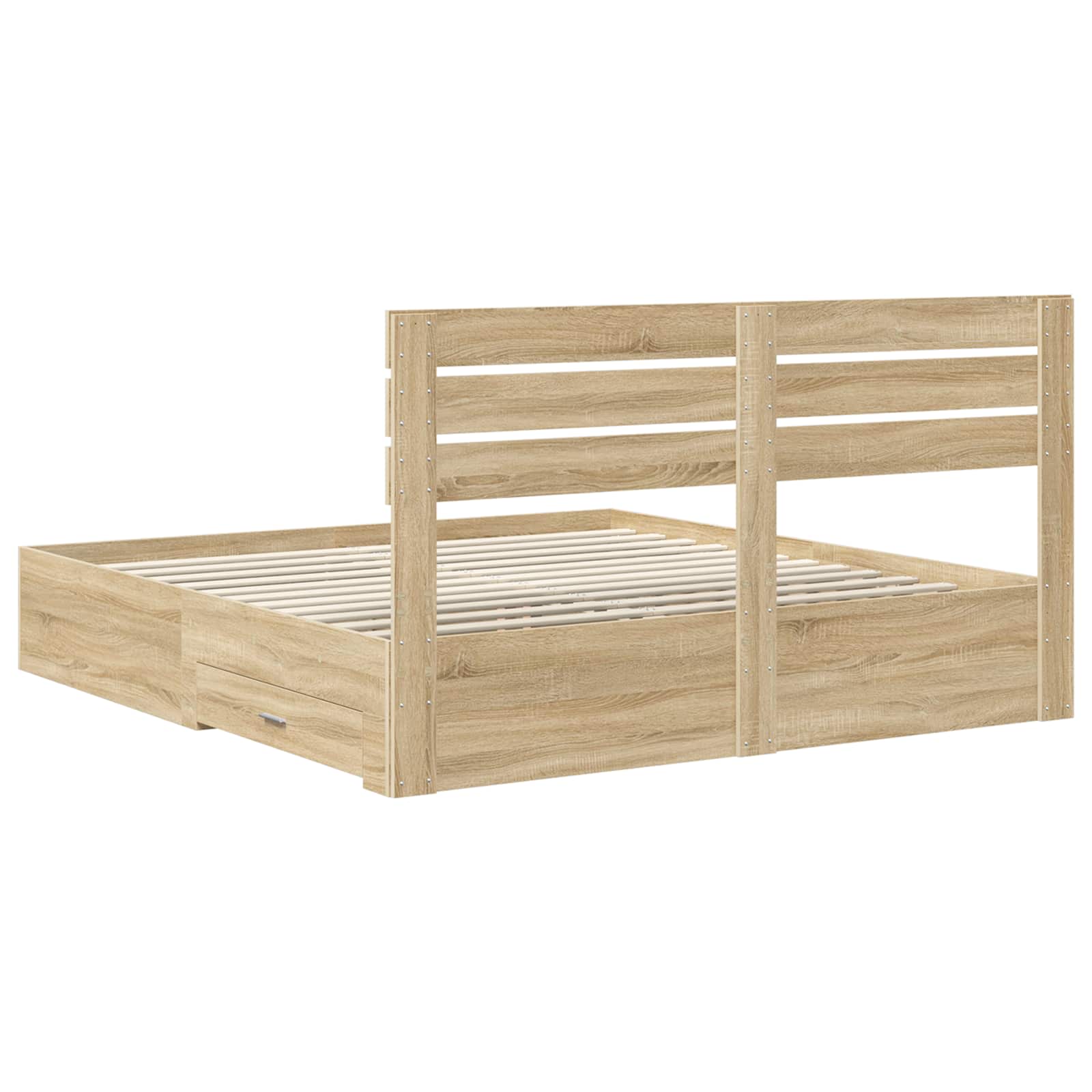 Bedframe met lade met hoofdeinde met opslag Bewerkt hout is nu te koop bij PeponiXL, paradijselijk wonen!
