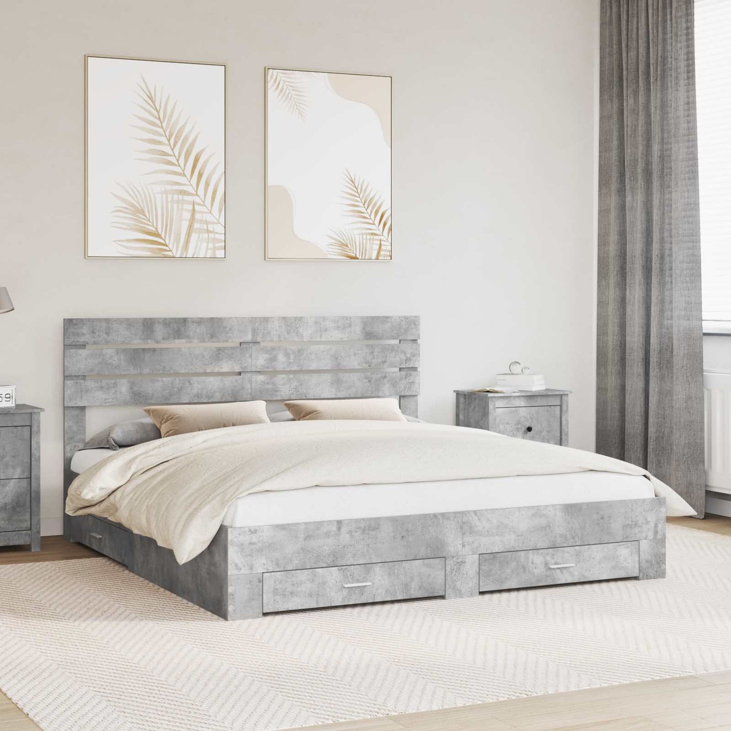 Bedframe met lade met hoofdeinde met opslag Bewerkt hout is nu te koop bij PeponiXL, paradijselijk wonen!