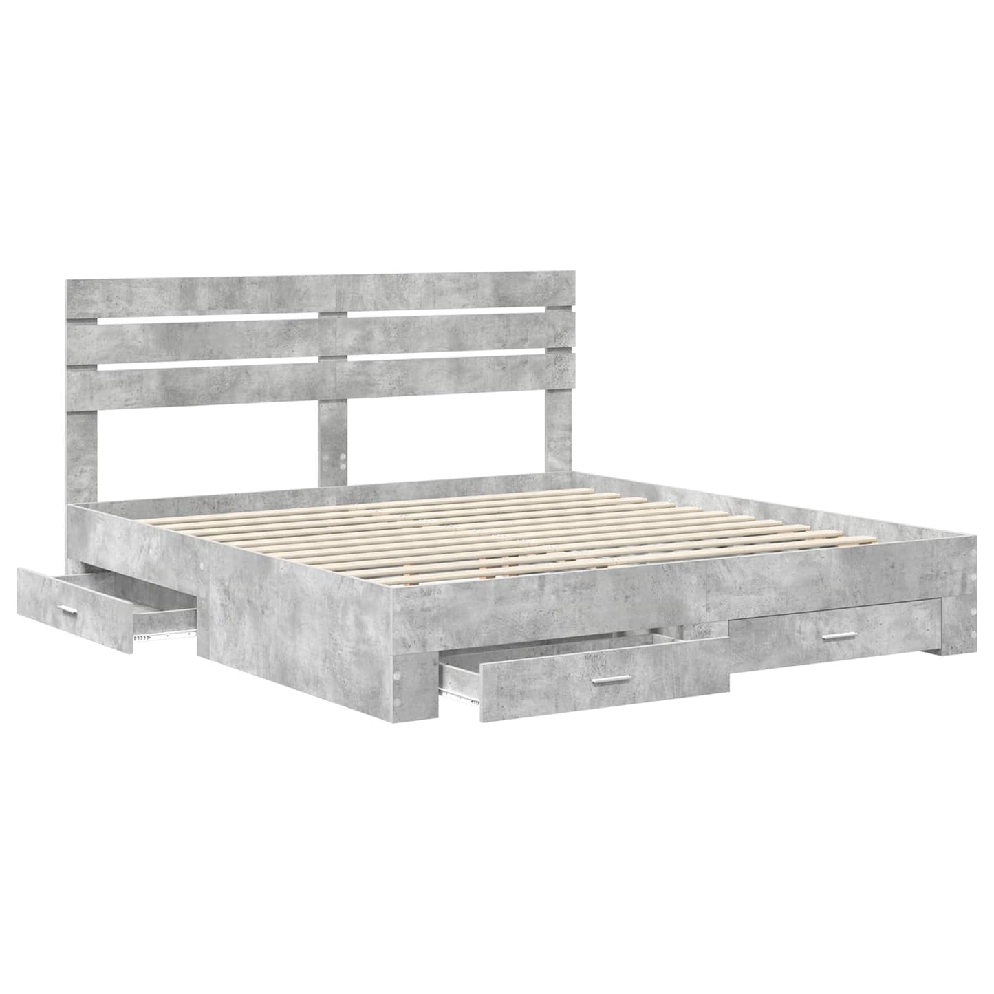 Bedframe met lade met hoofdeinde met opslag Bewerkt hout is nu te koop bij PeponiXL, paradijselijk wonen!