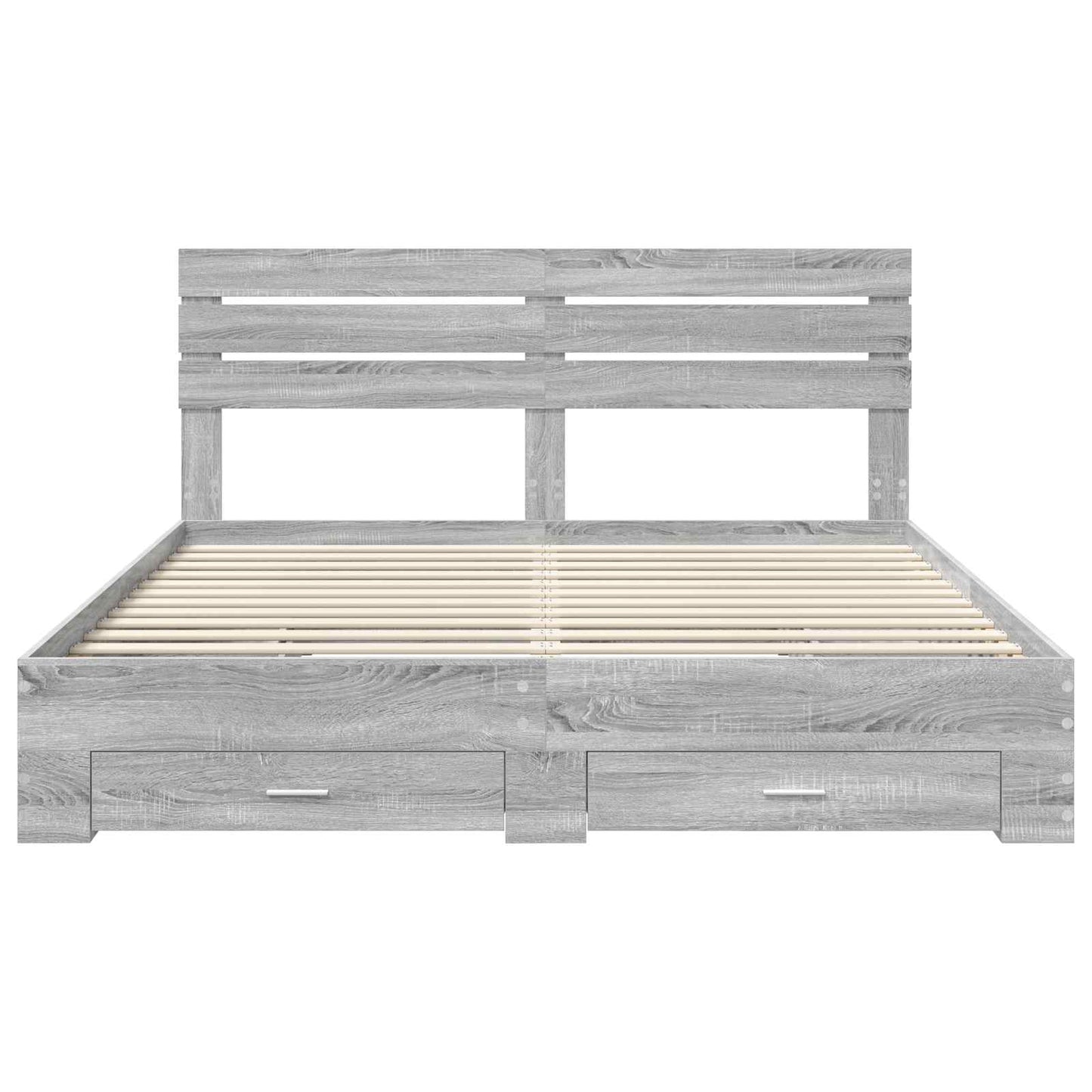 Bedframe met lade Grijs Sonoma 200 x 200 cm Bewerkt hout