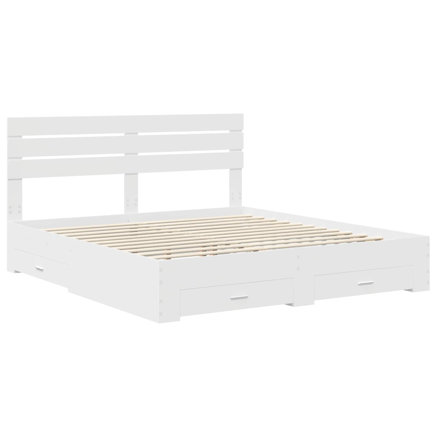 Bedframe met lade met hoofdeinde met opslag Bewerkt hout is nu te koop bij PeponiXL, paradijselijk wonen!