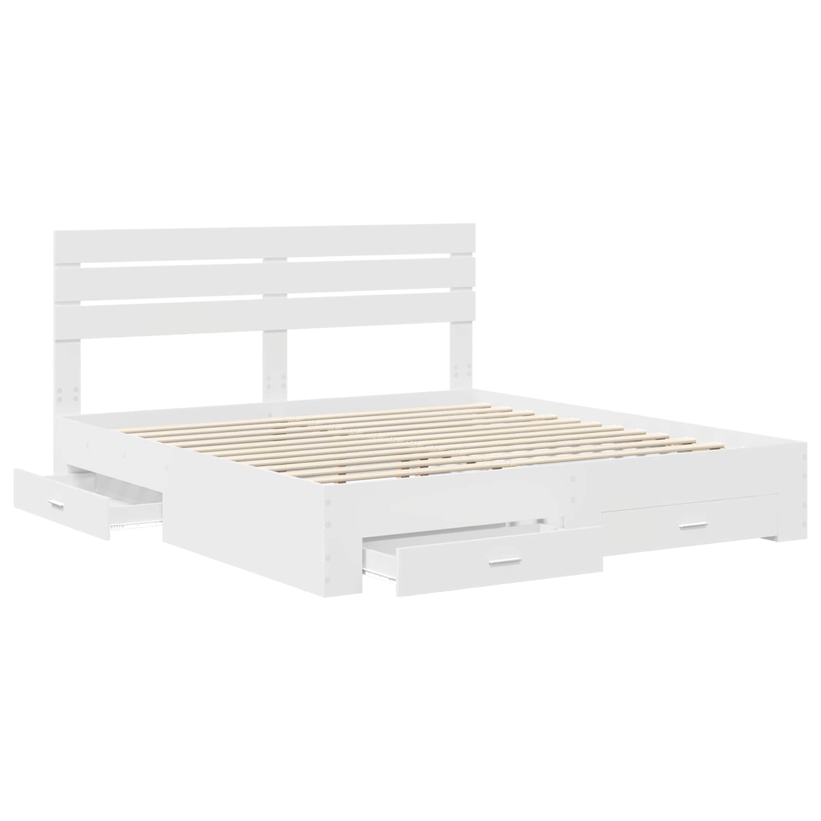 Bedframe met lade met hoofdeinde met opslag Bewerkt hout is nu te koop bij PeponiXL, paradijselijk wonen!
