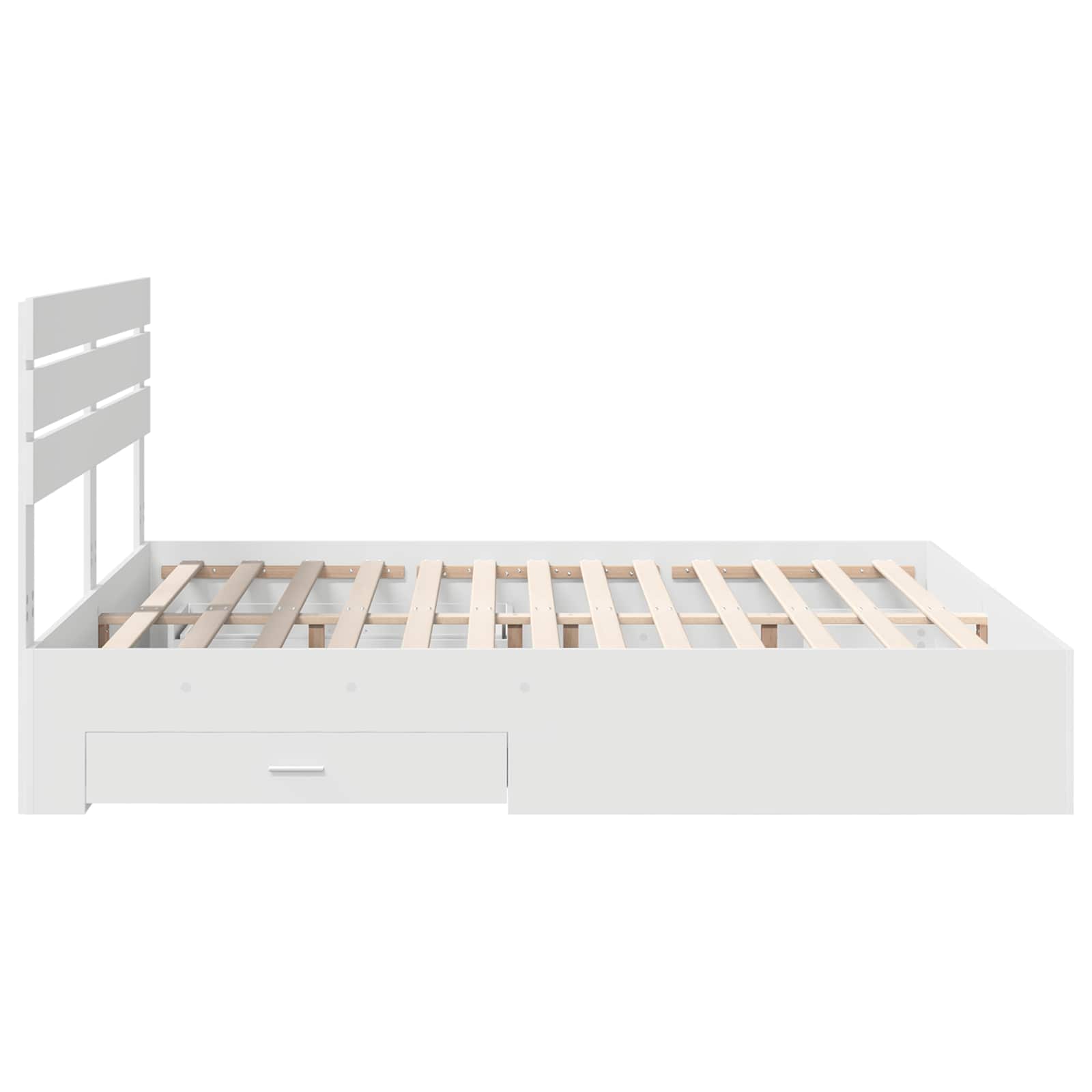 Bedframe met lade met hoofdeinde met opslag Bewerkt hout is nu te koop bij PeponiXL, paradijselijk wonen!