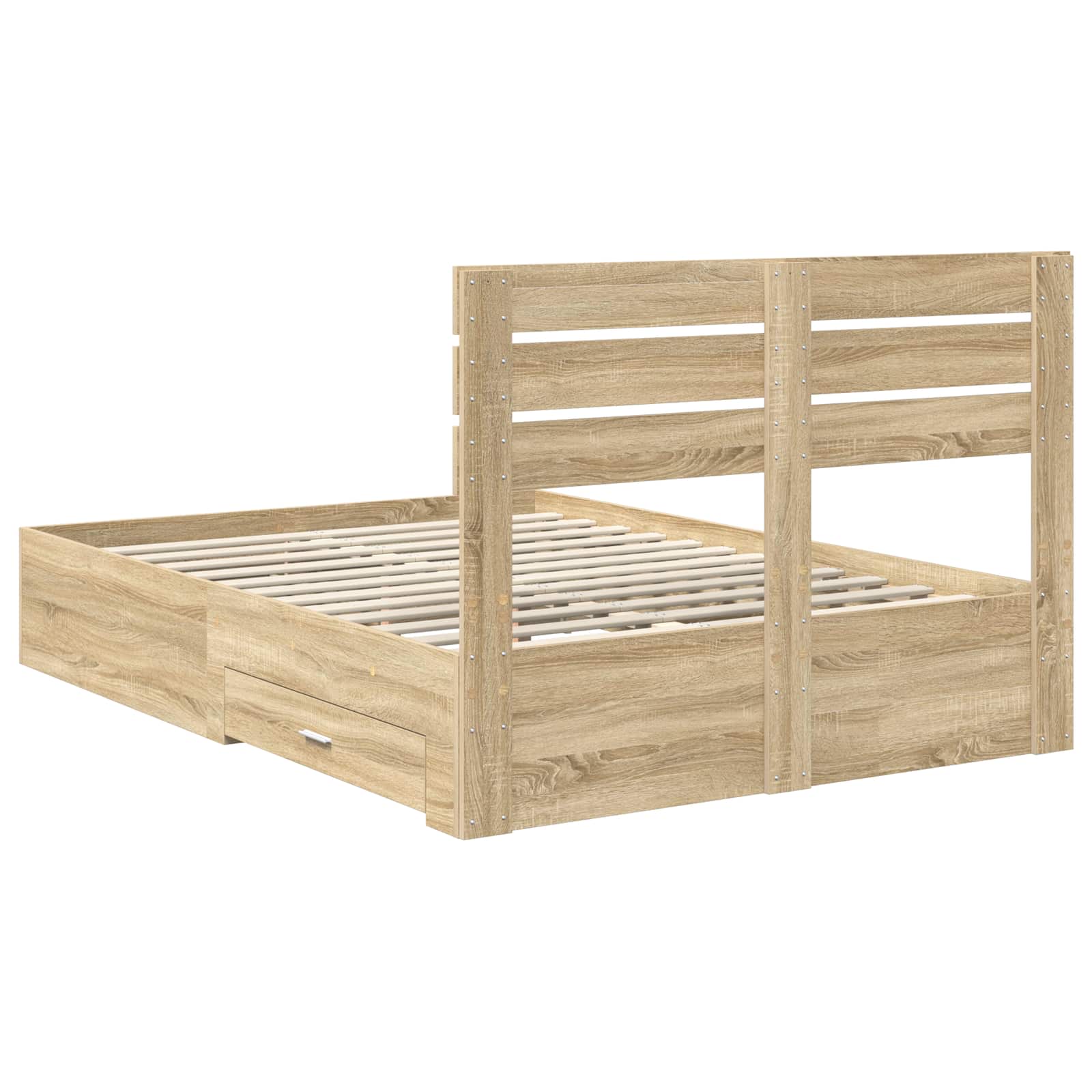 Bedframe met lade met hoofdeinde met opslag Bewerkt hout is nu te koop bij PeponiXL, paradijselijk wonen!