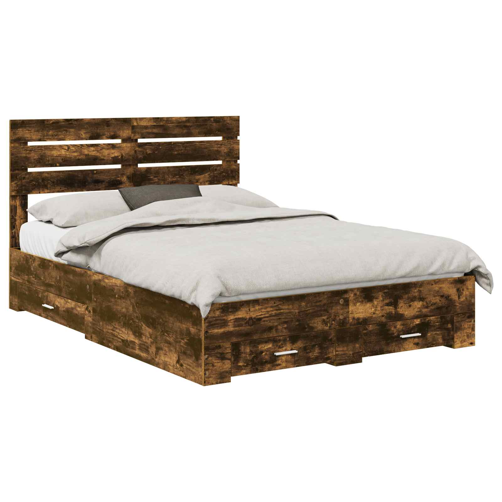 Bedframe met lade met hoofdeinde met opslag Bewerkt hout is nu te koop bij PeponiXL, paradijselijk wonen!