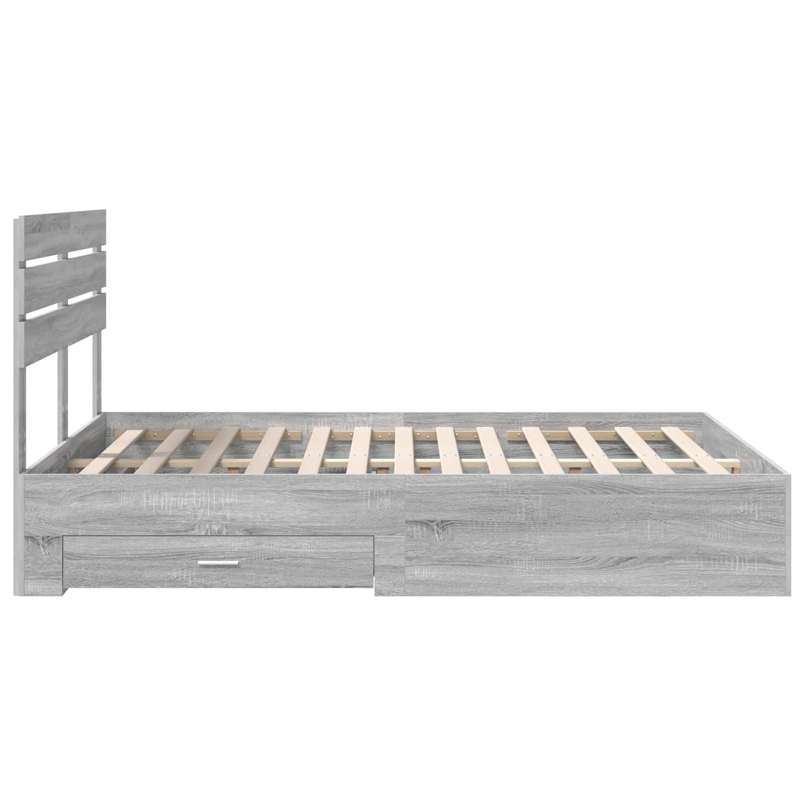Bedframe met lade met hoofdeinde met opslag Bewerkt hout is nu te koop bij PeponiXL, paradijselijk wonen!