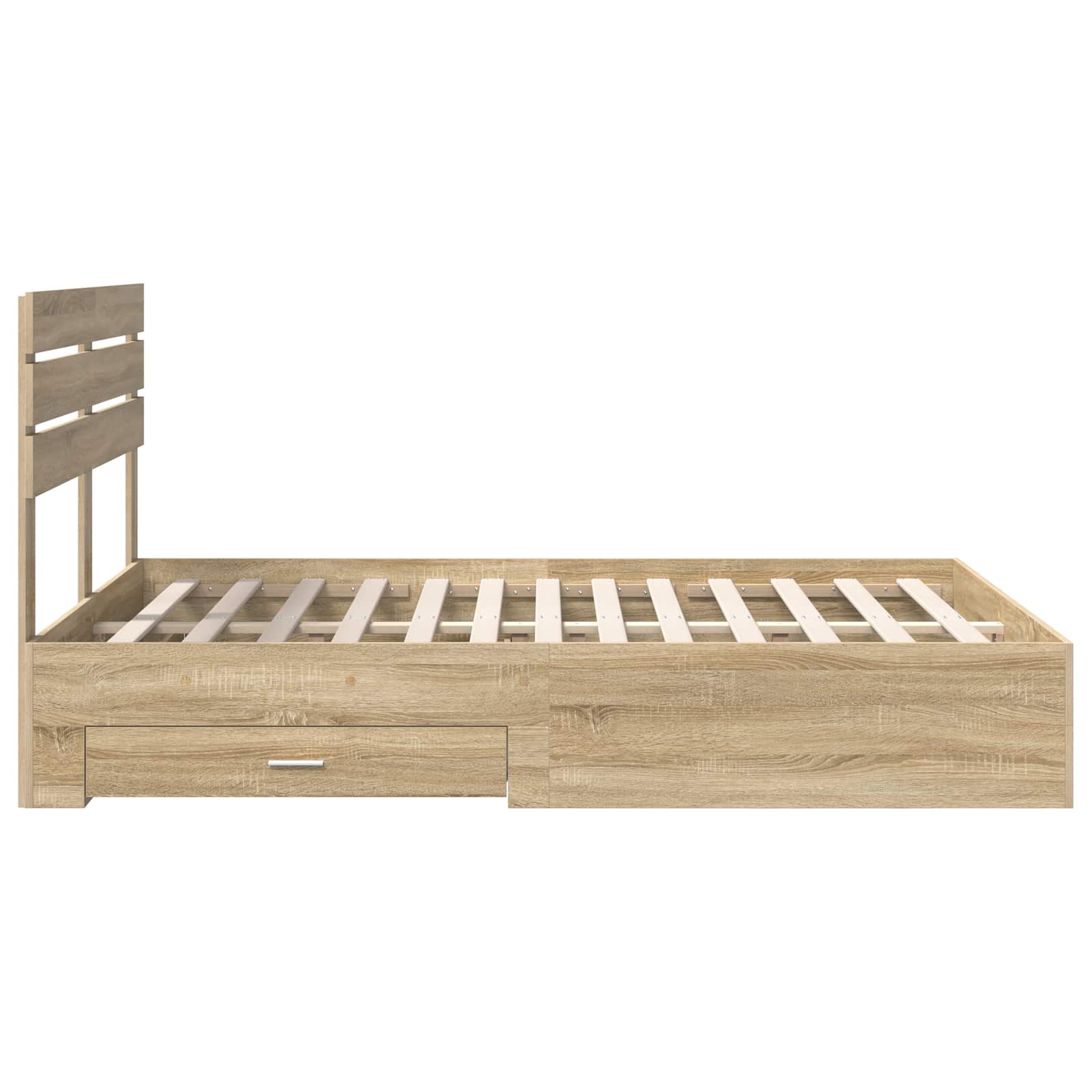 Bedframe met lade met hoofdeinde met opslag Bewerkt hout is nu te koop bij PeponiXL, paradijselijk wonen!