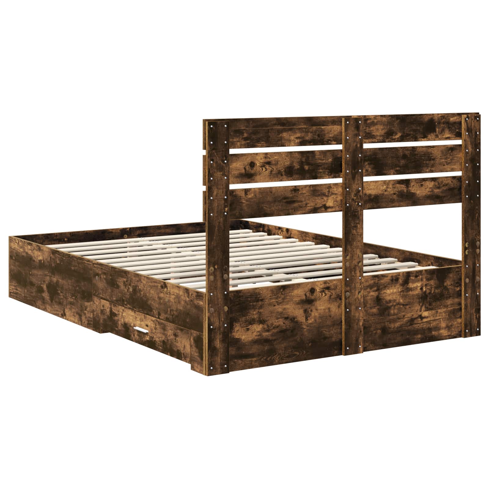Bedframe met lade met hoofdeinde met opslag Bewerkt hout is nu te koop bij PeponiXL, paradijselijk wonen!